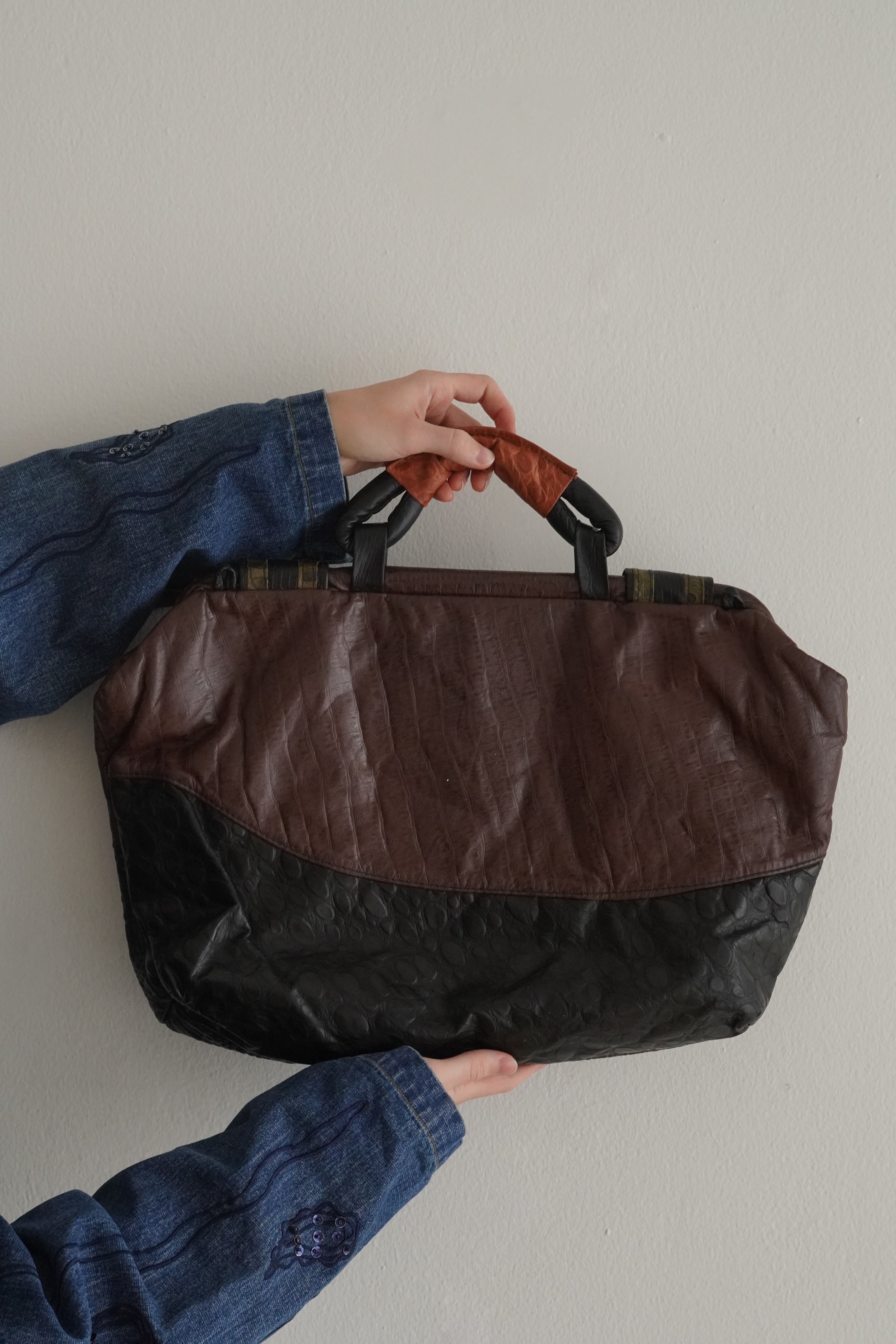Cartera Patchwork De Cuero