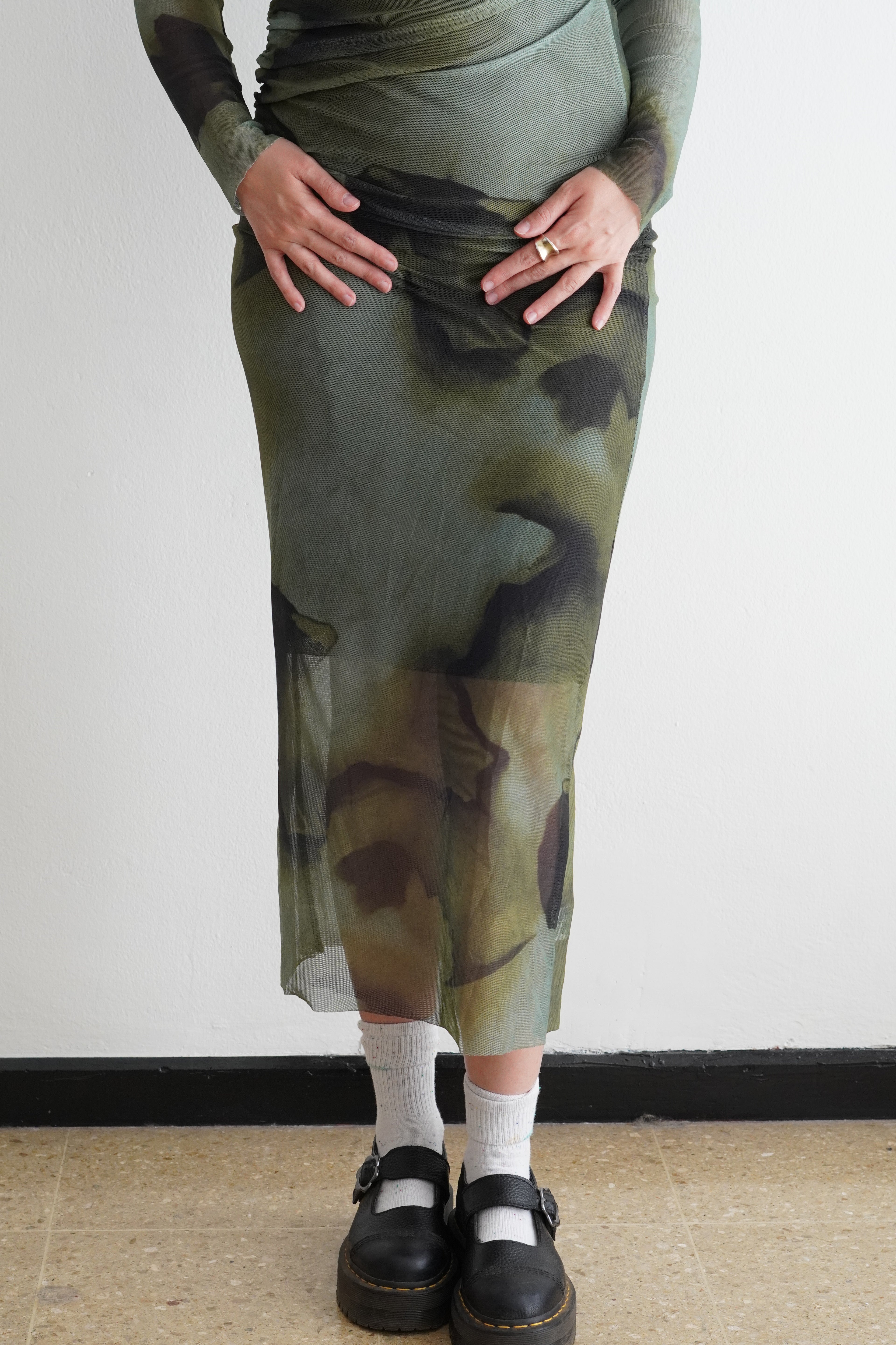 Vestido de Mesh Estampado