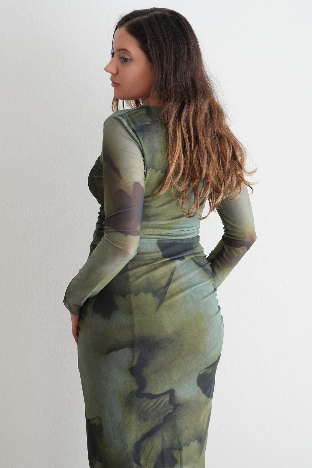 Vestido de Mesh Estampado