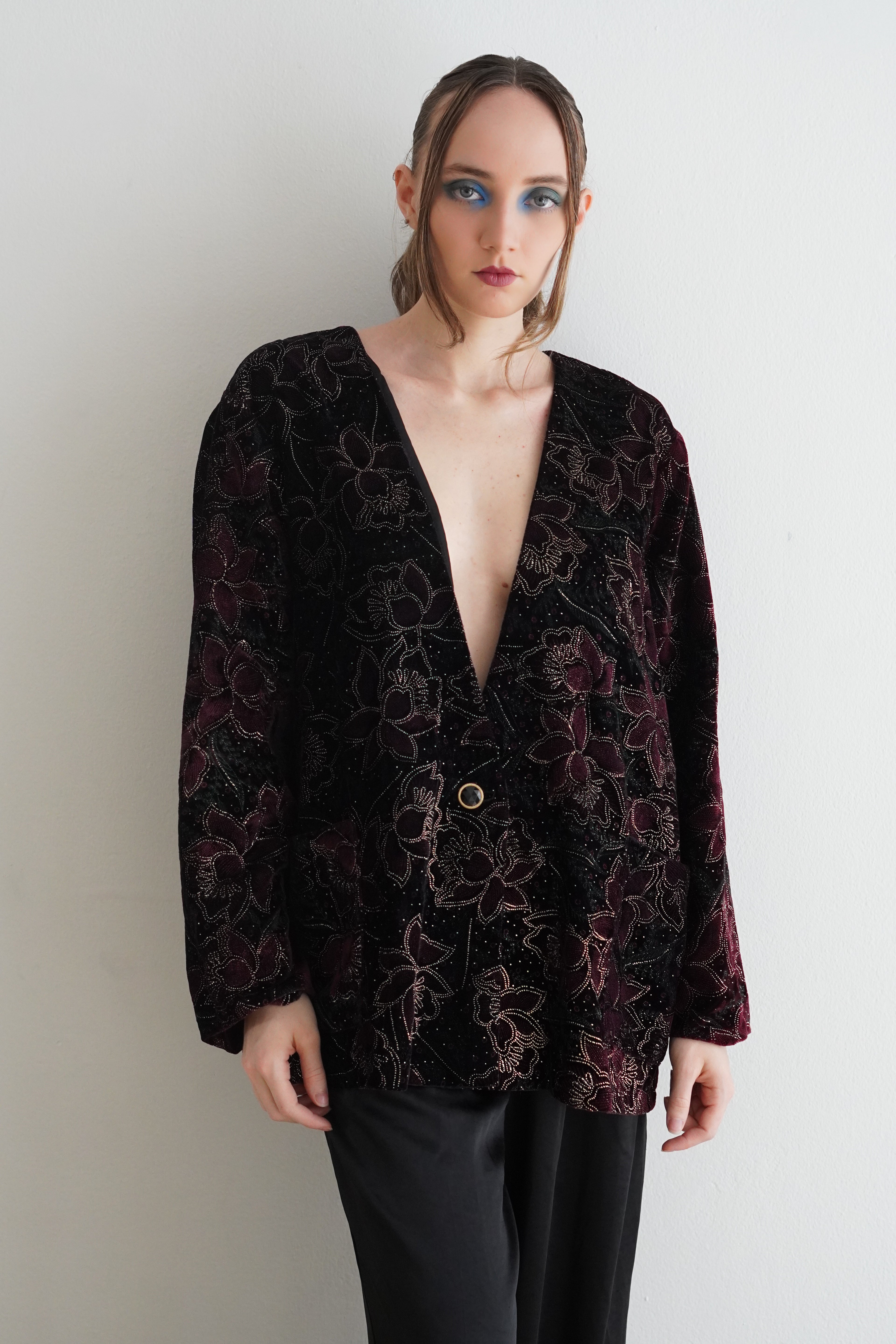 Blazer Terciopelo Midnight Bloom