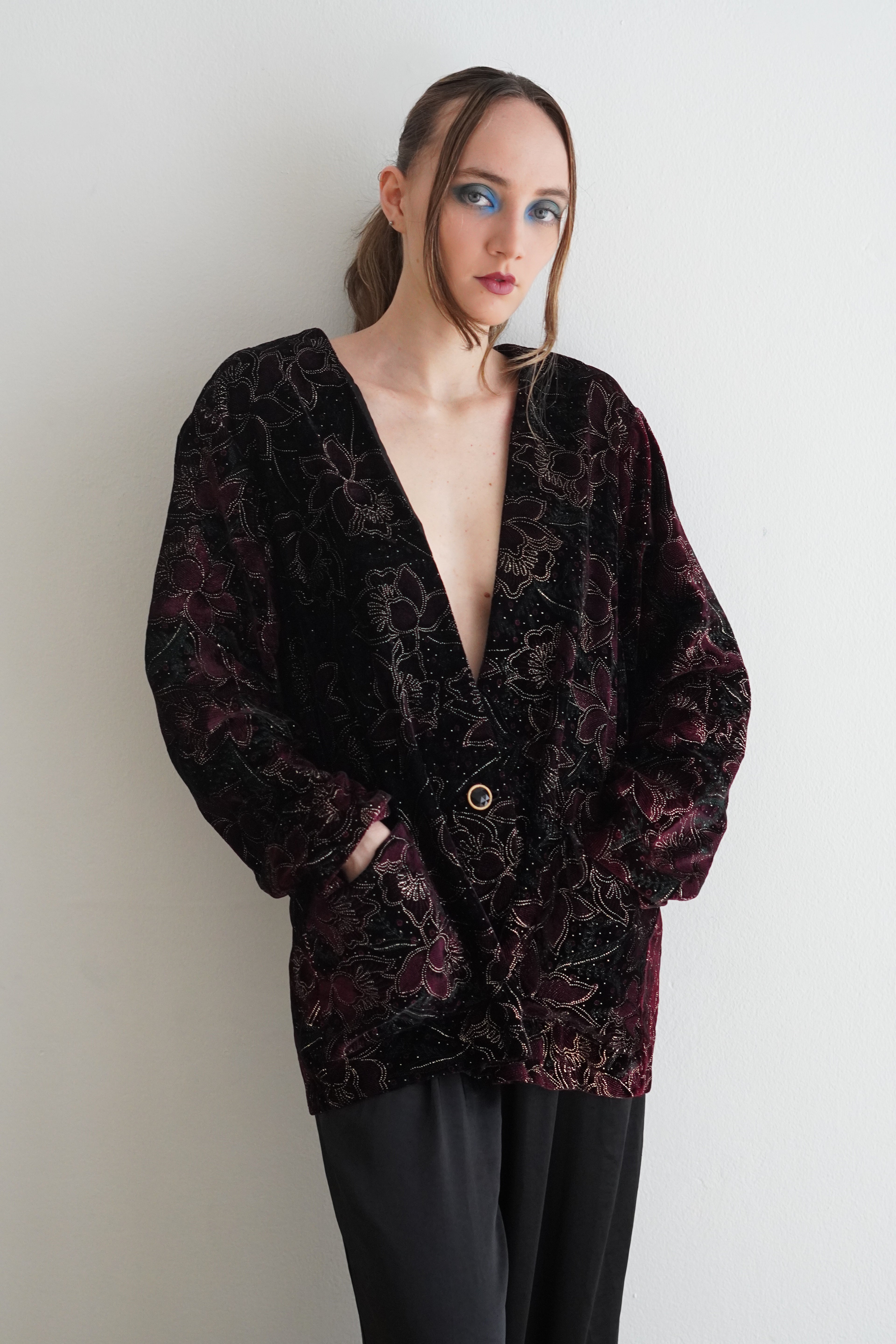 Blazer Terciopelo Midnight Bloom