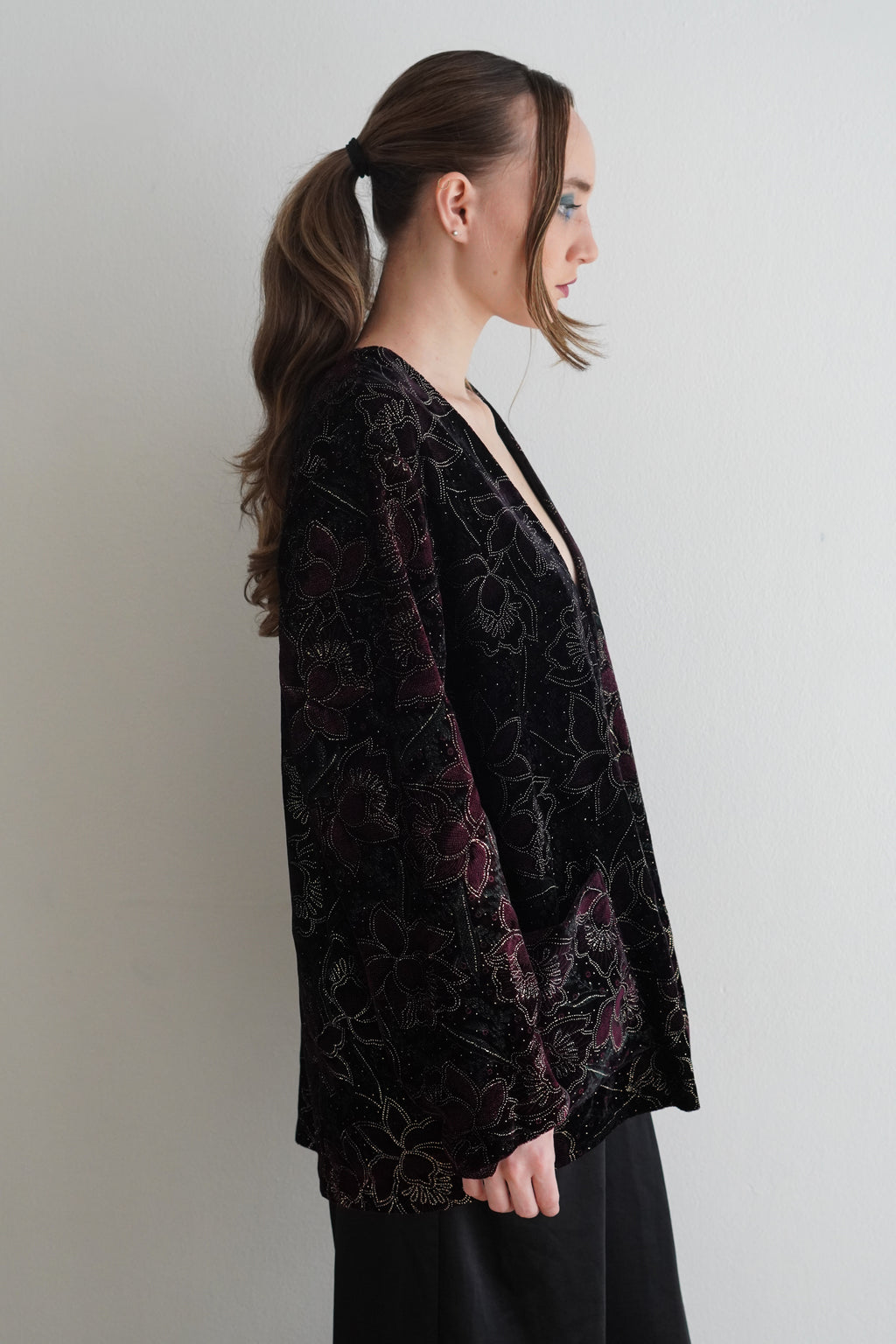 Blazer Terciopelo Midnight Bloom