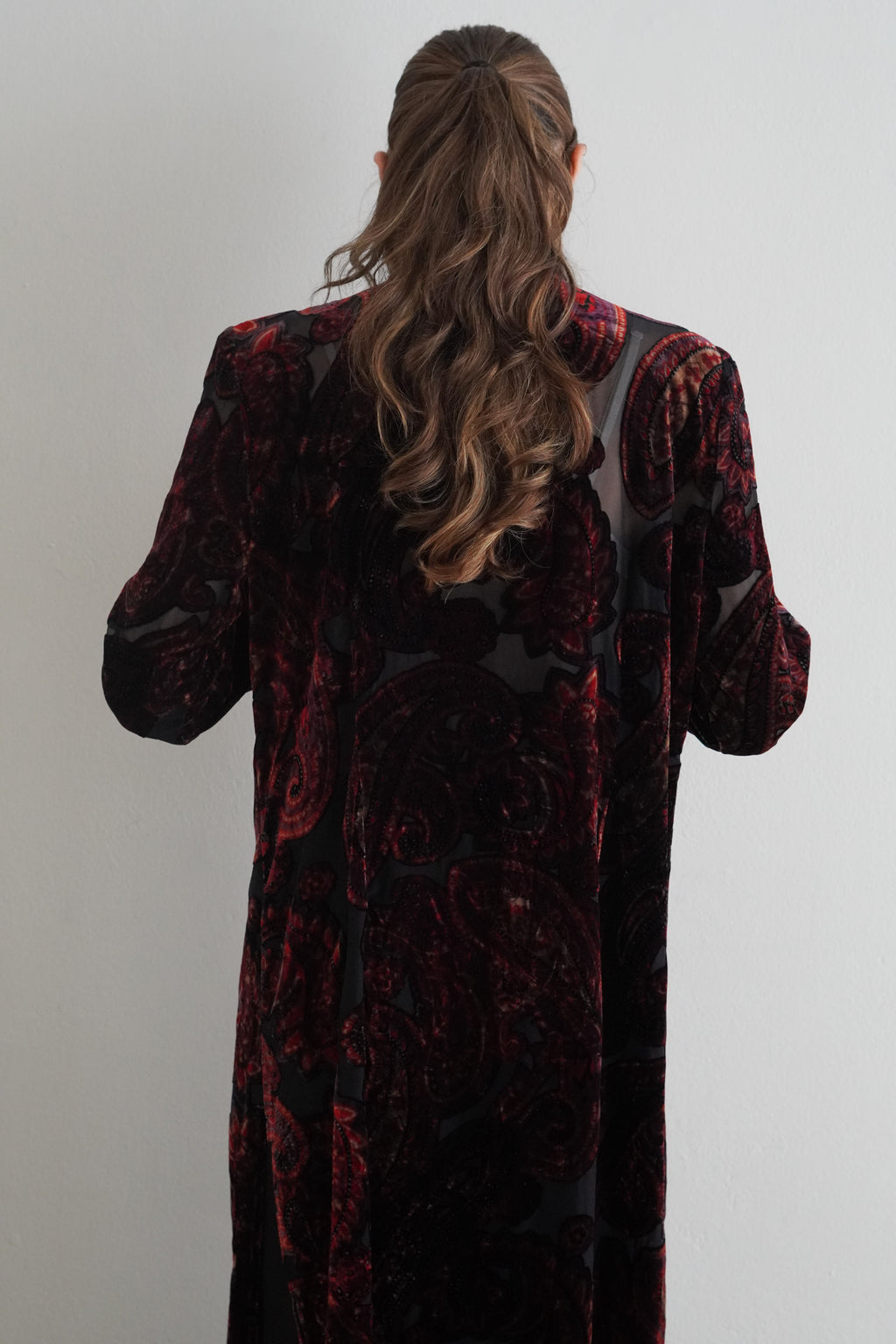 Vestido Terciopelo Paisley Noir