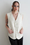 Chaleco Ivory Relieve Vintage
