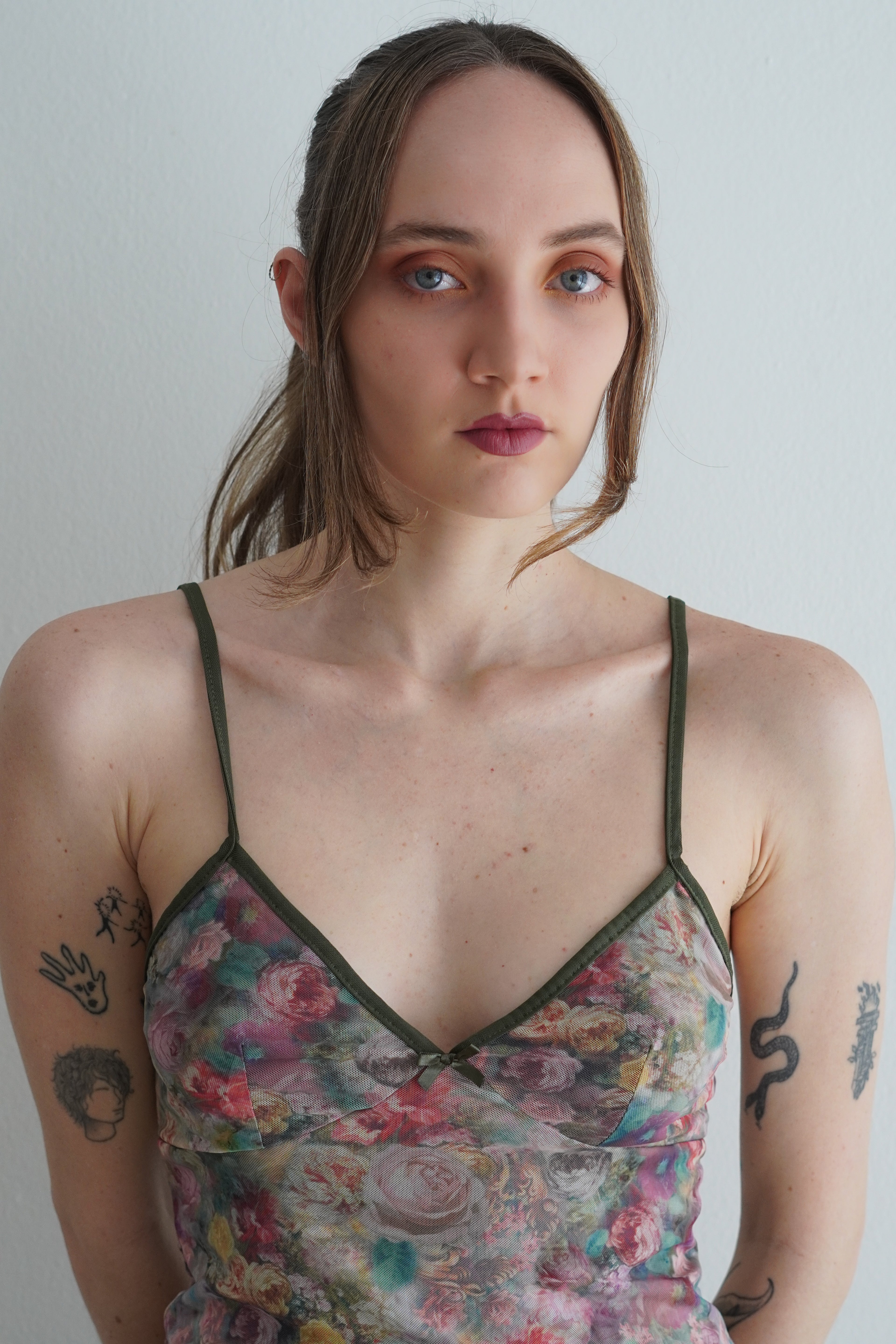 Top Floral Mesh Vintage