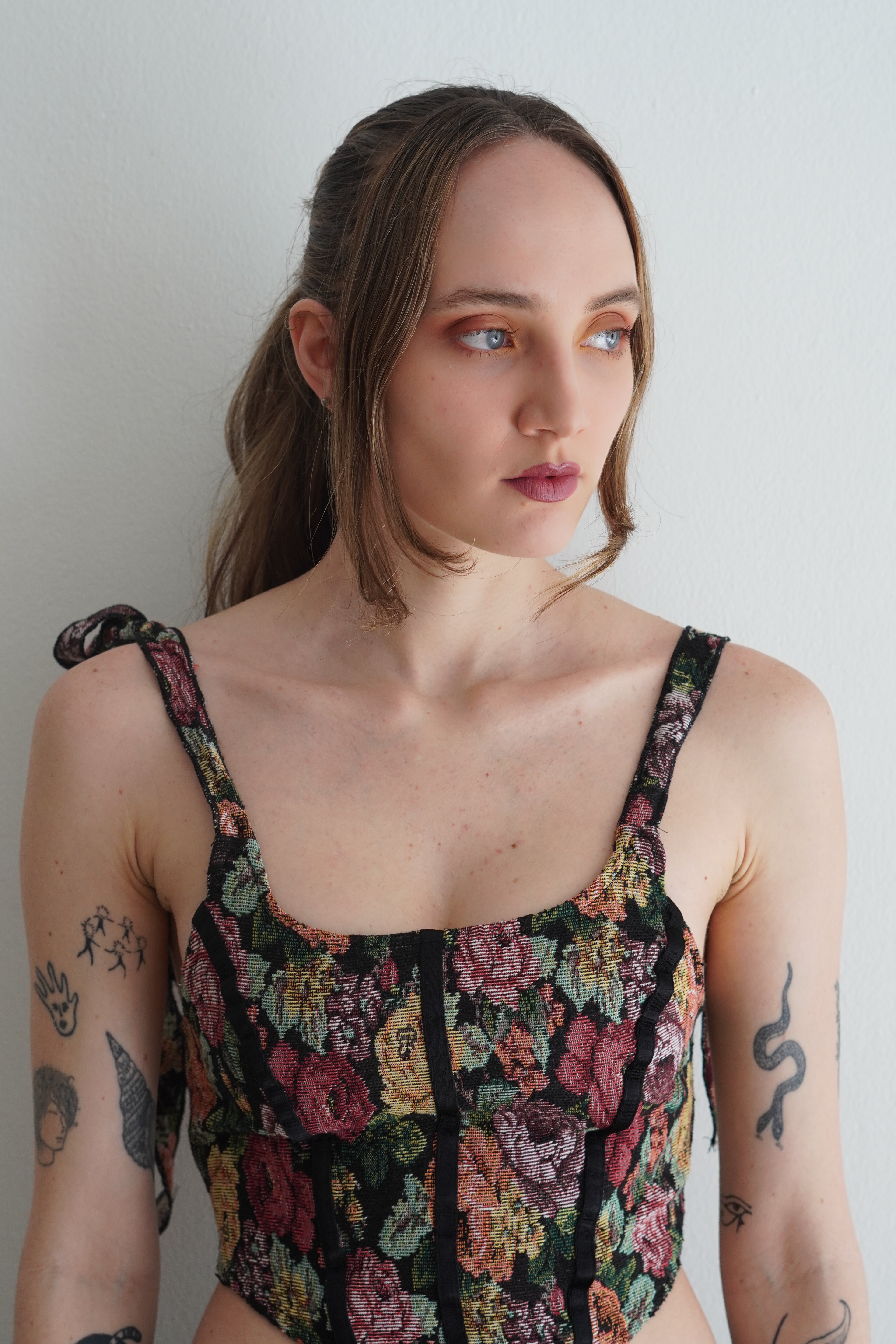 Corset Floral Vintage Tipo Tapestry