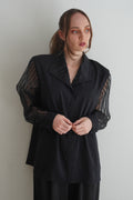 Camisa Con Mangas Transparentes