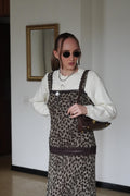 Vestido Midi Leopardo con Encaje