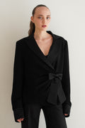Blazer con Lazo Satinado