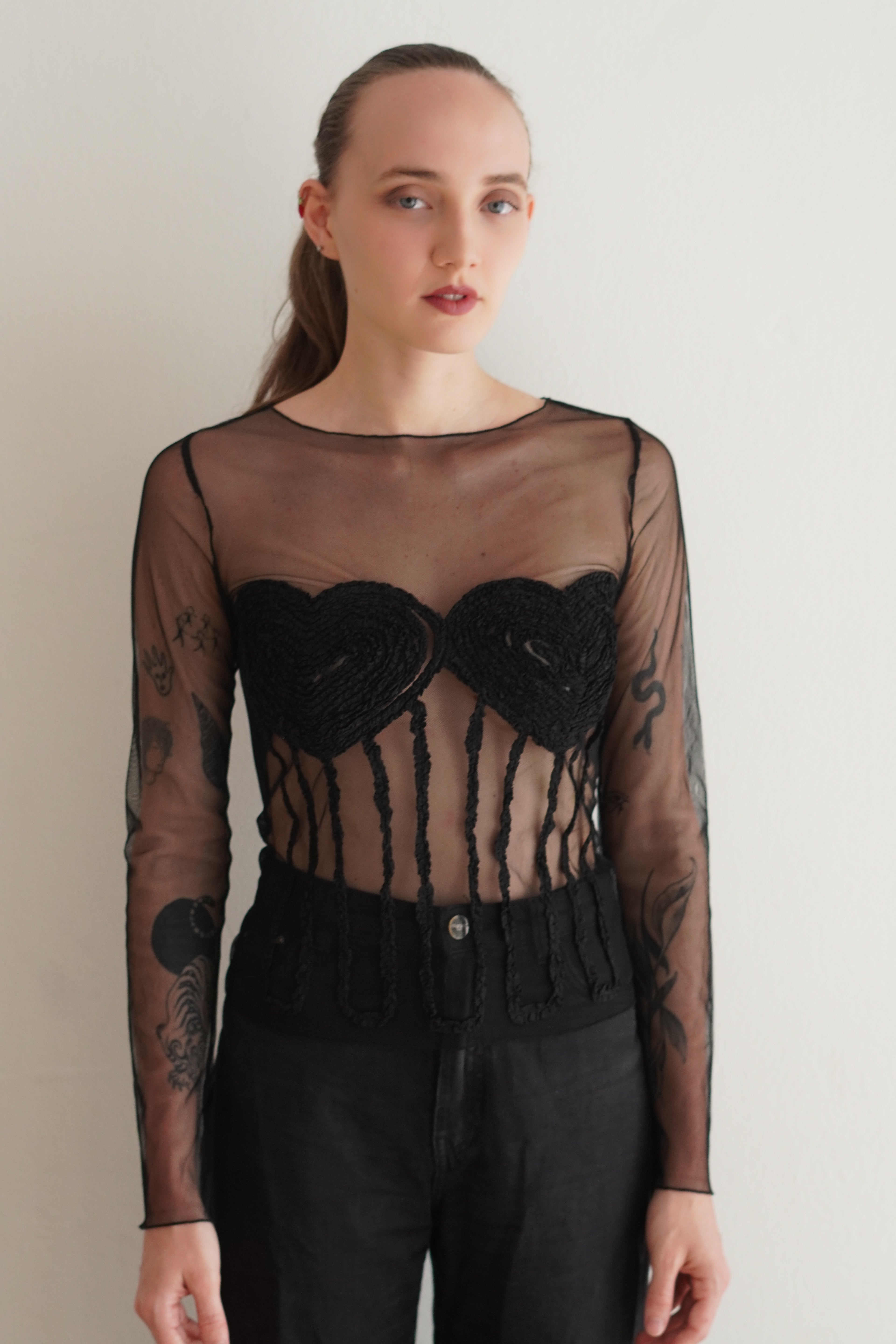 Top de Mesh Corazón