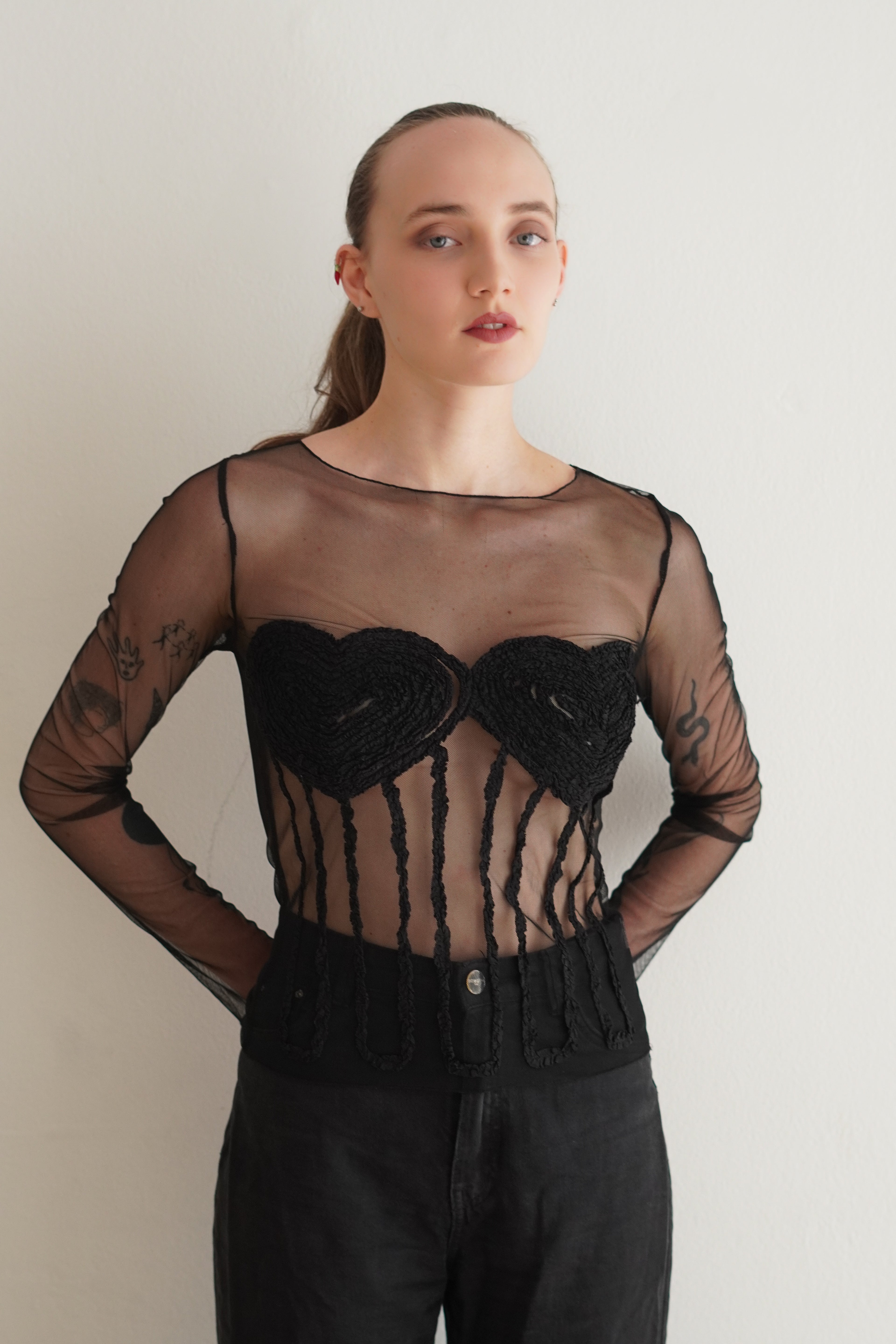 Top de Mesh Corazón