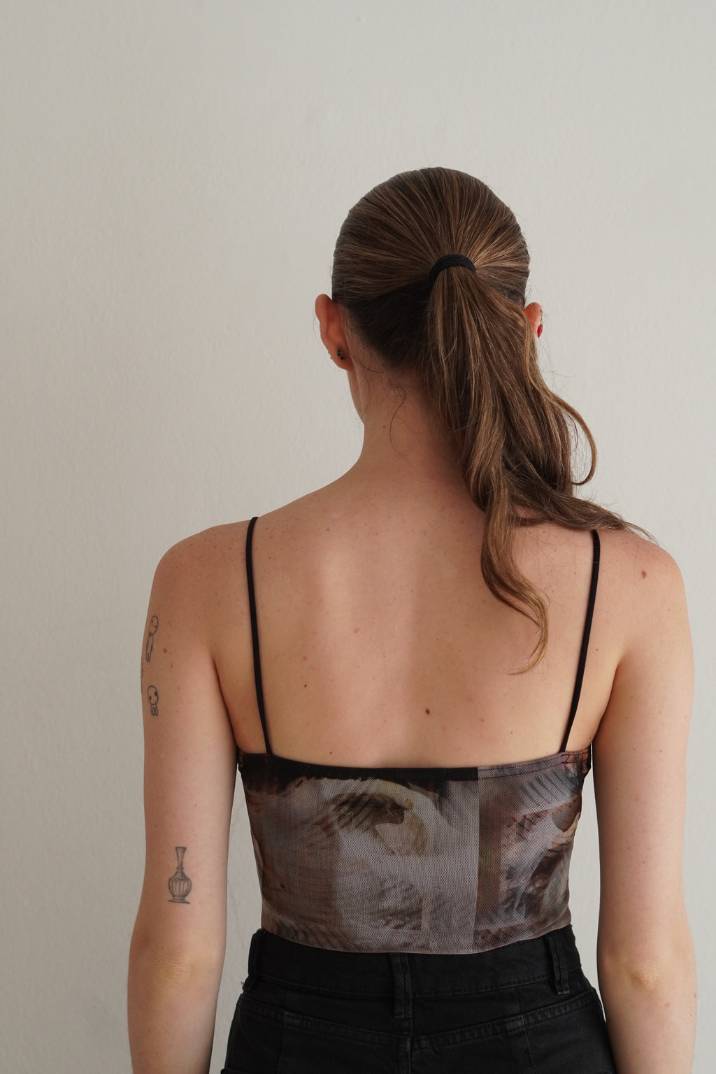 Body de Mesh Estampado Y2K
