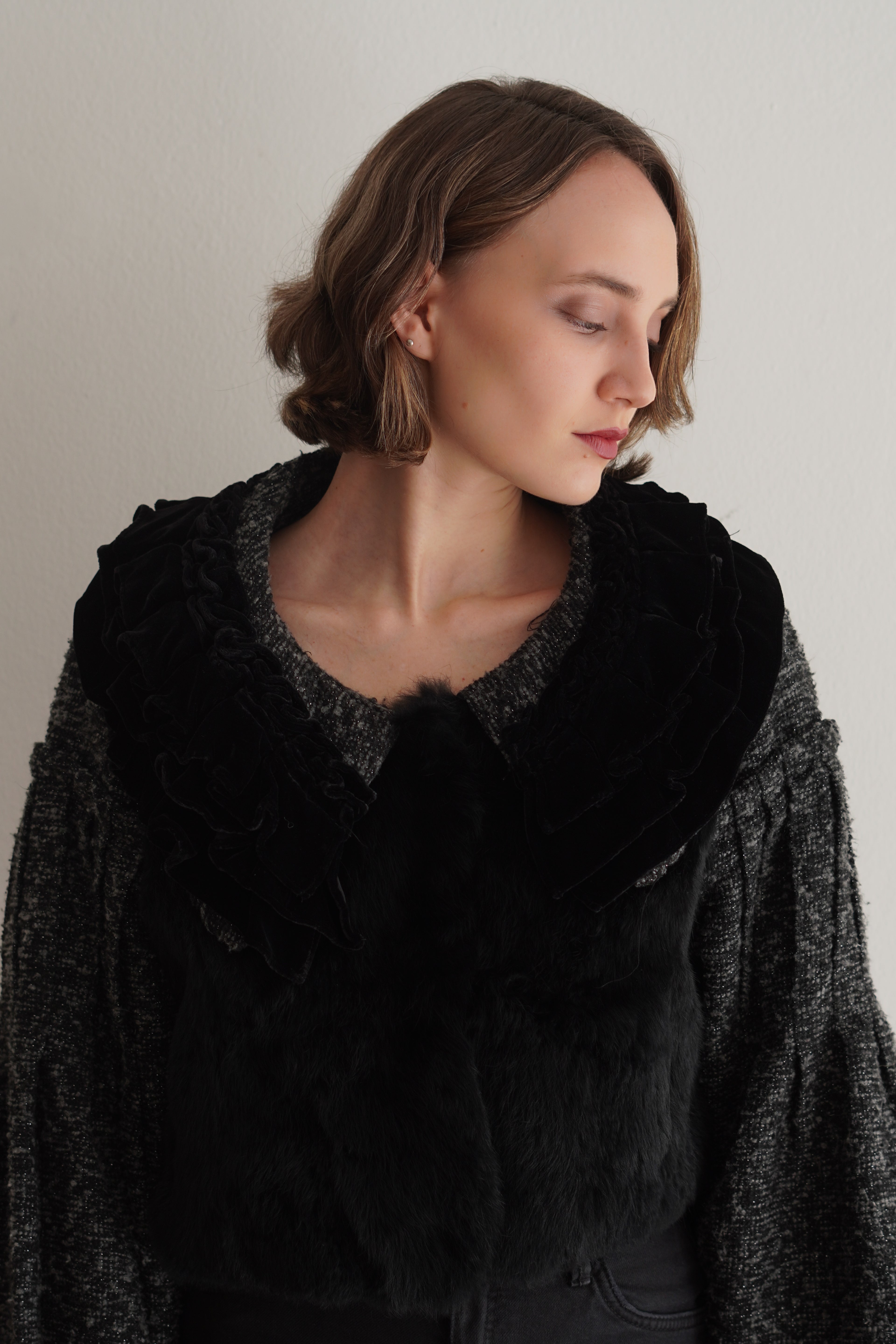Bolero Vintage de Pelo Sintético