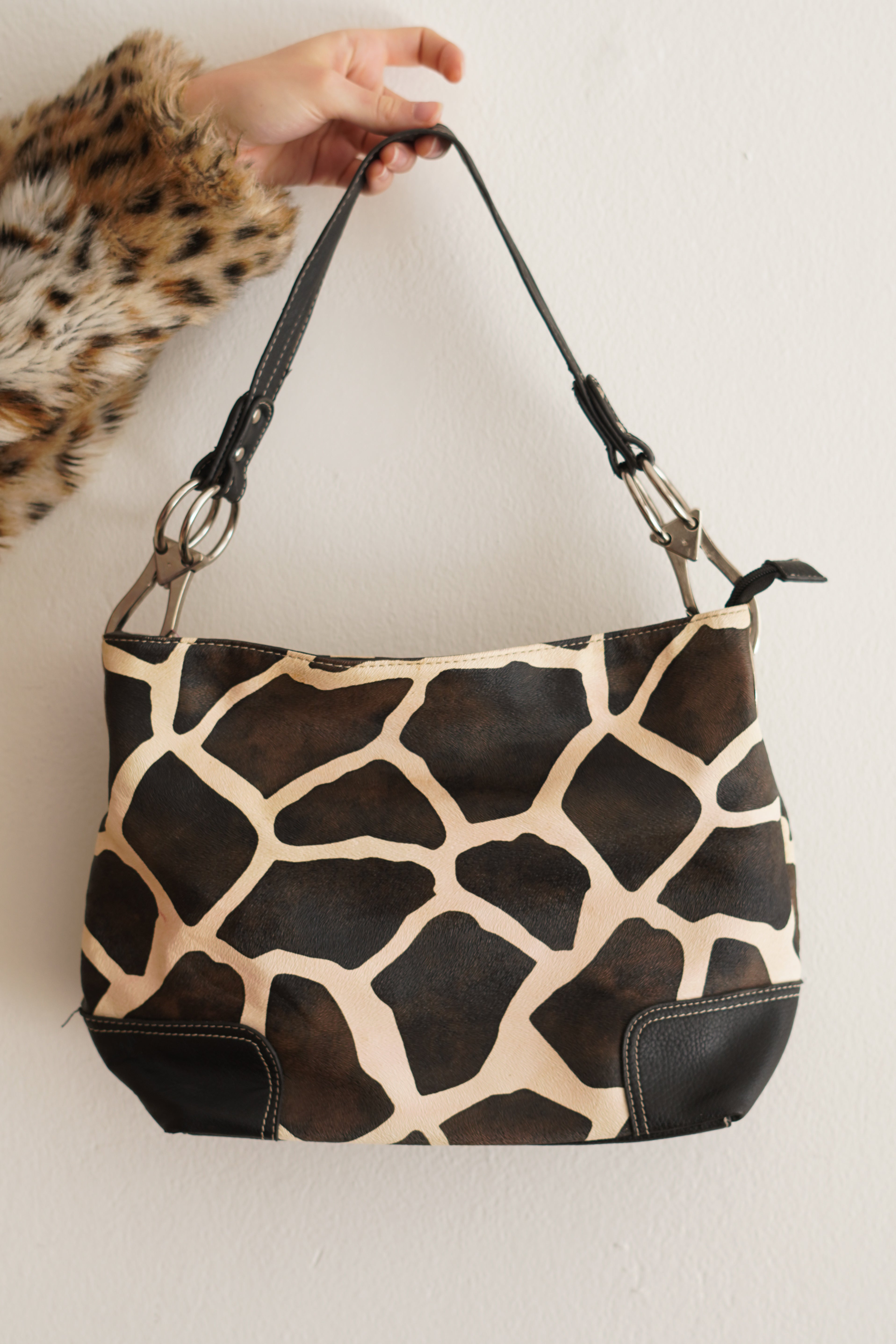 Cartera Vintage Animal Print Jirafa