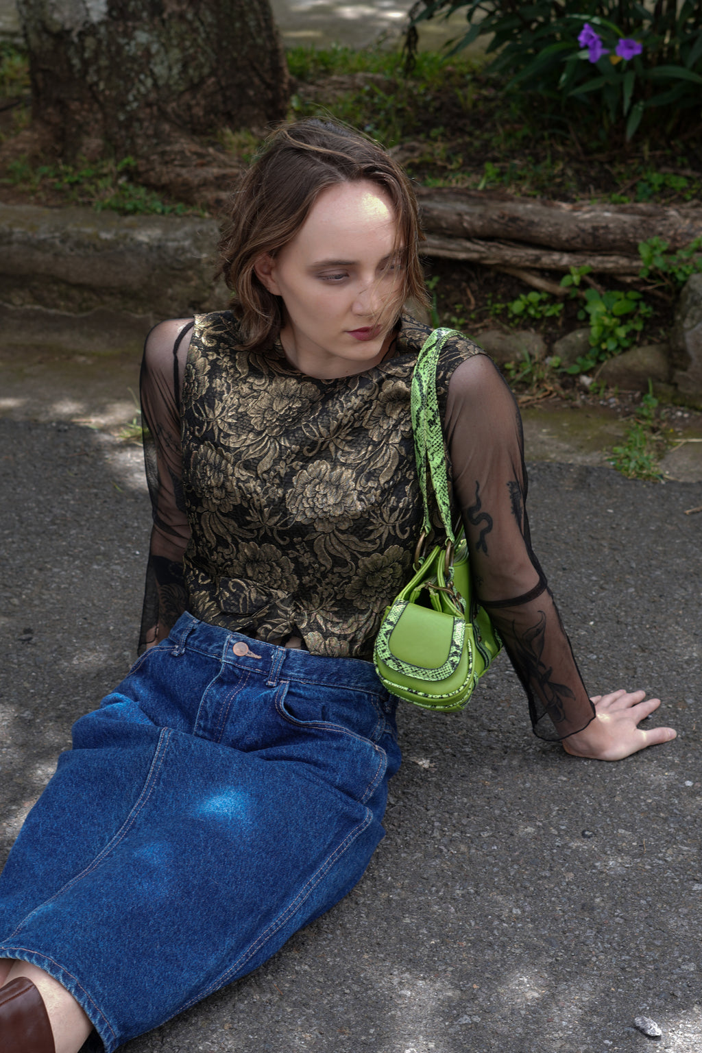 Falda Midi Denim