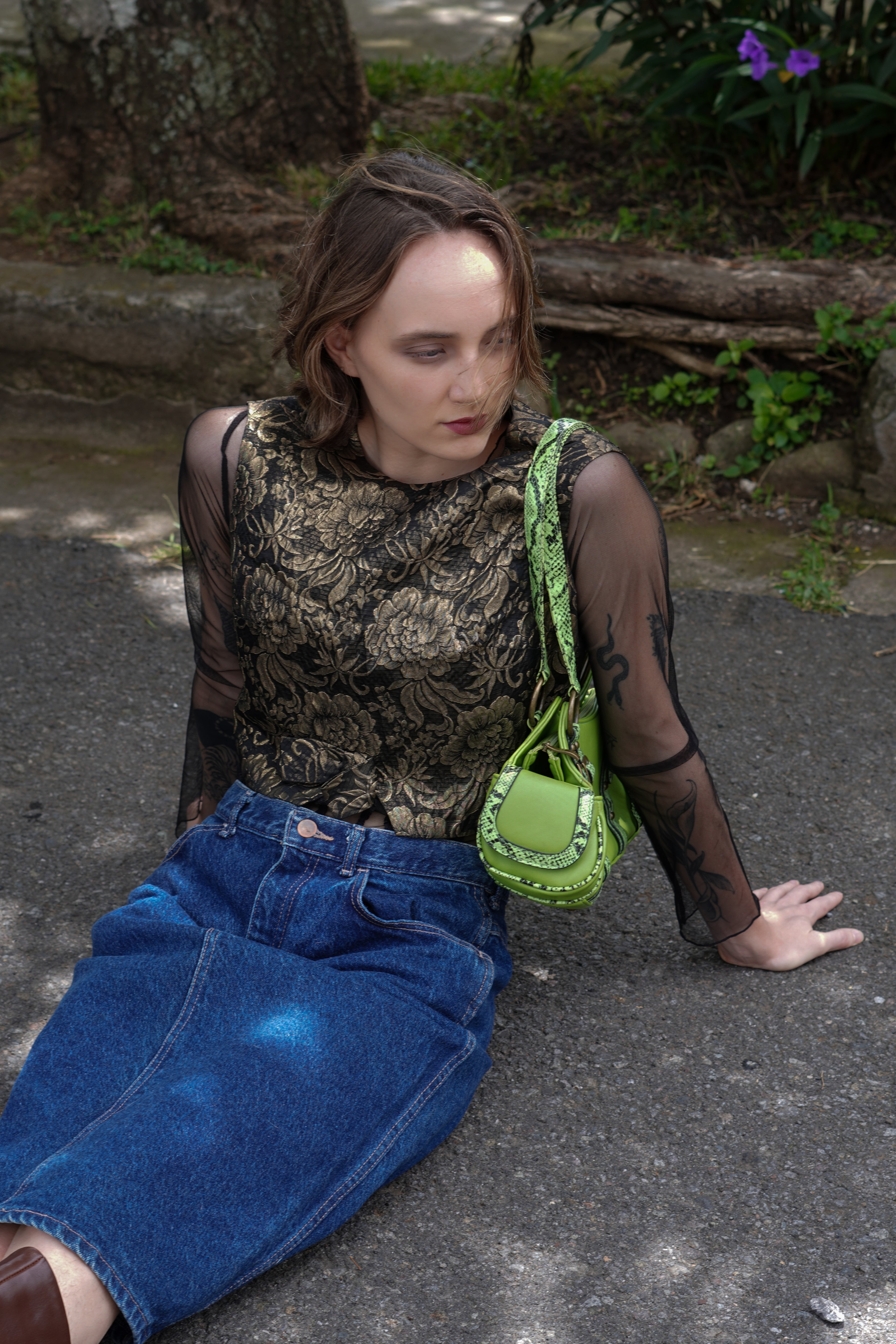 Falda Midi Denim