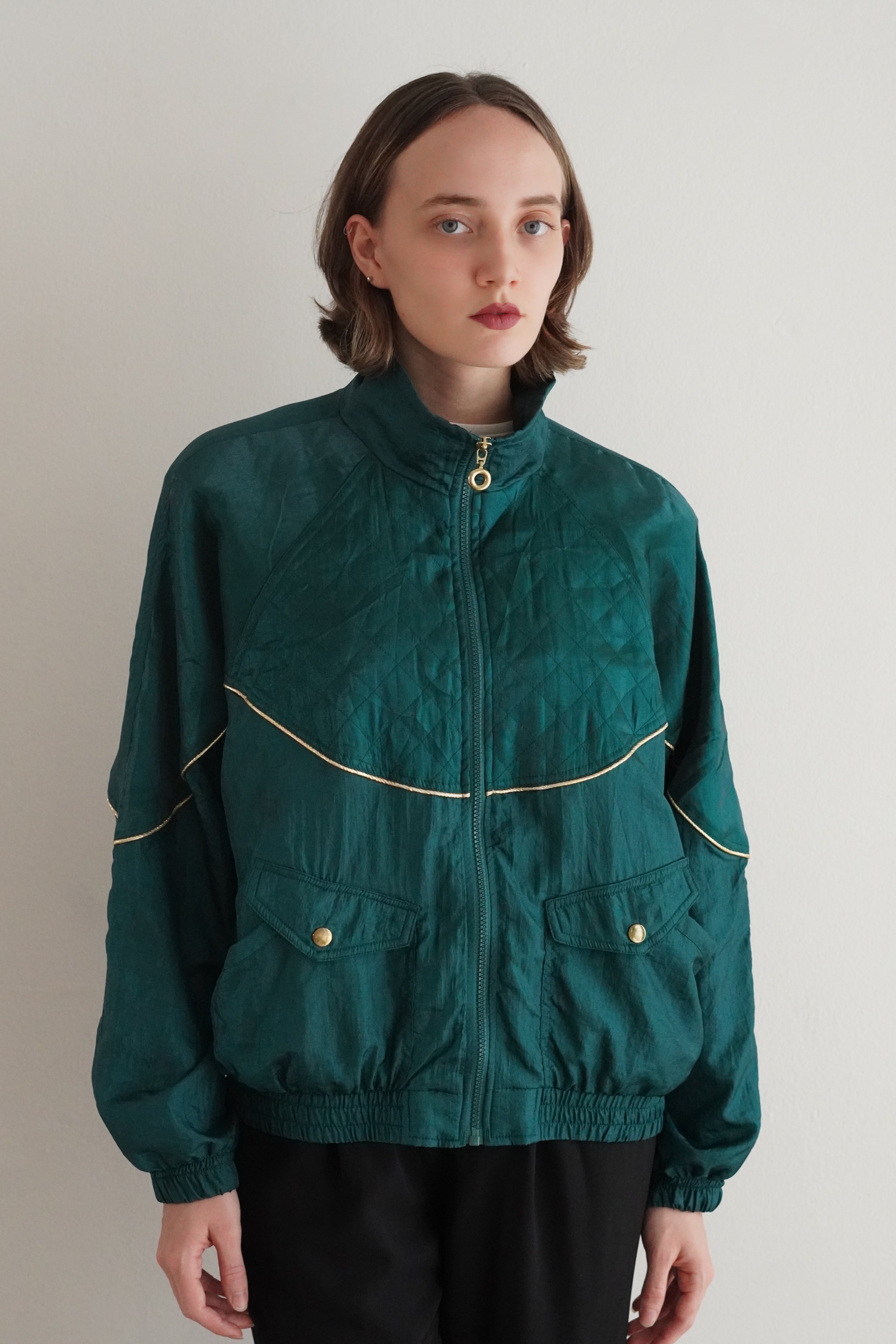 Bomber Vintage Verde Esmeralda