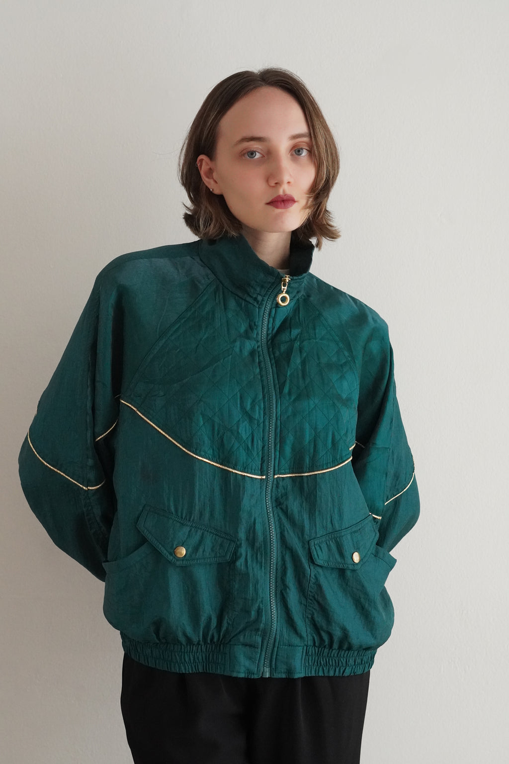 Bomber Vintage Verde Esmeralda