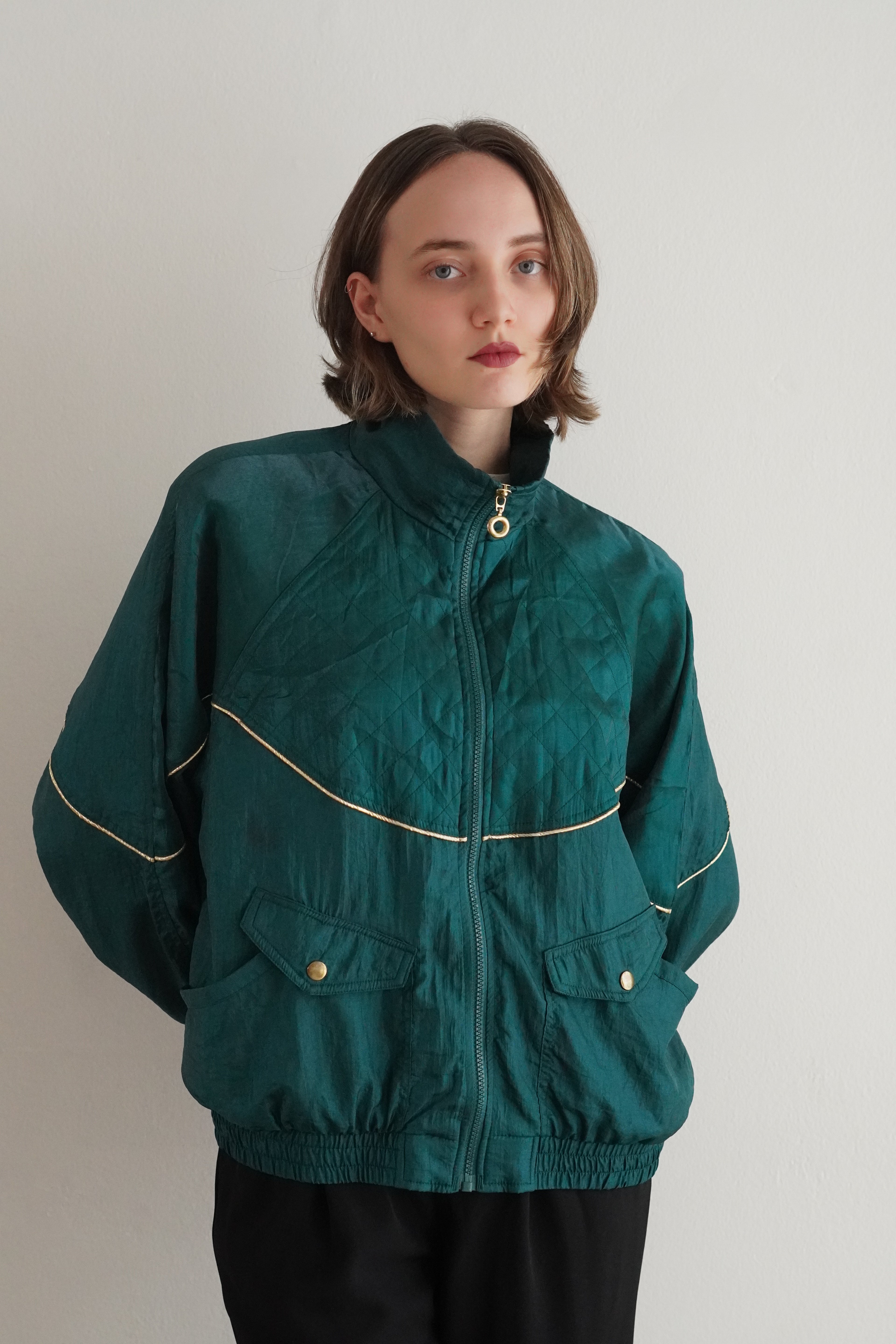 Bomber Vintage Verde Esmeralda