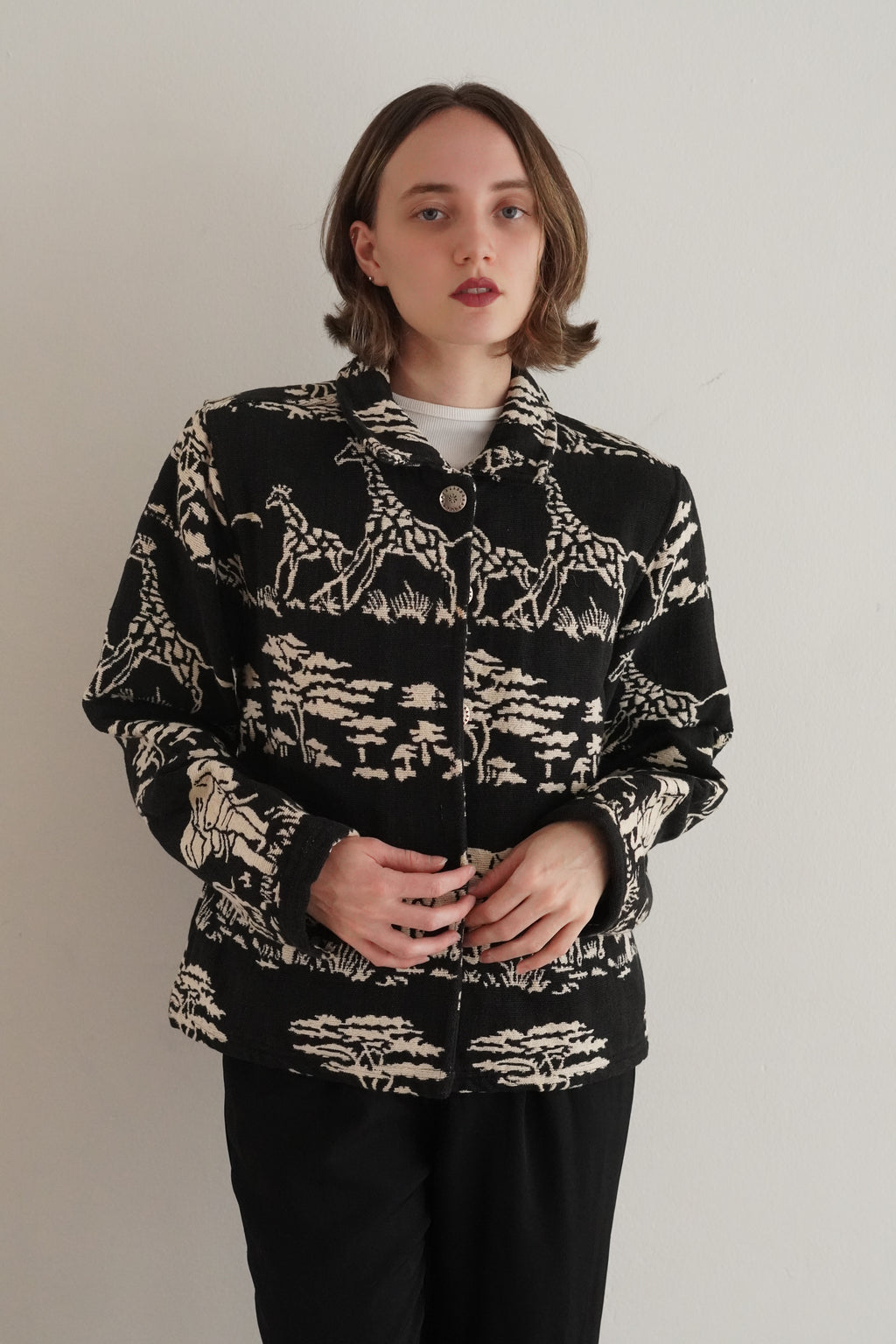 Chaqueta Vintage Safari Jacquard