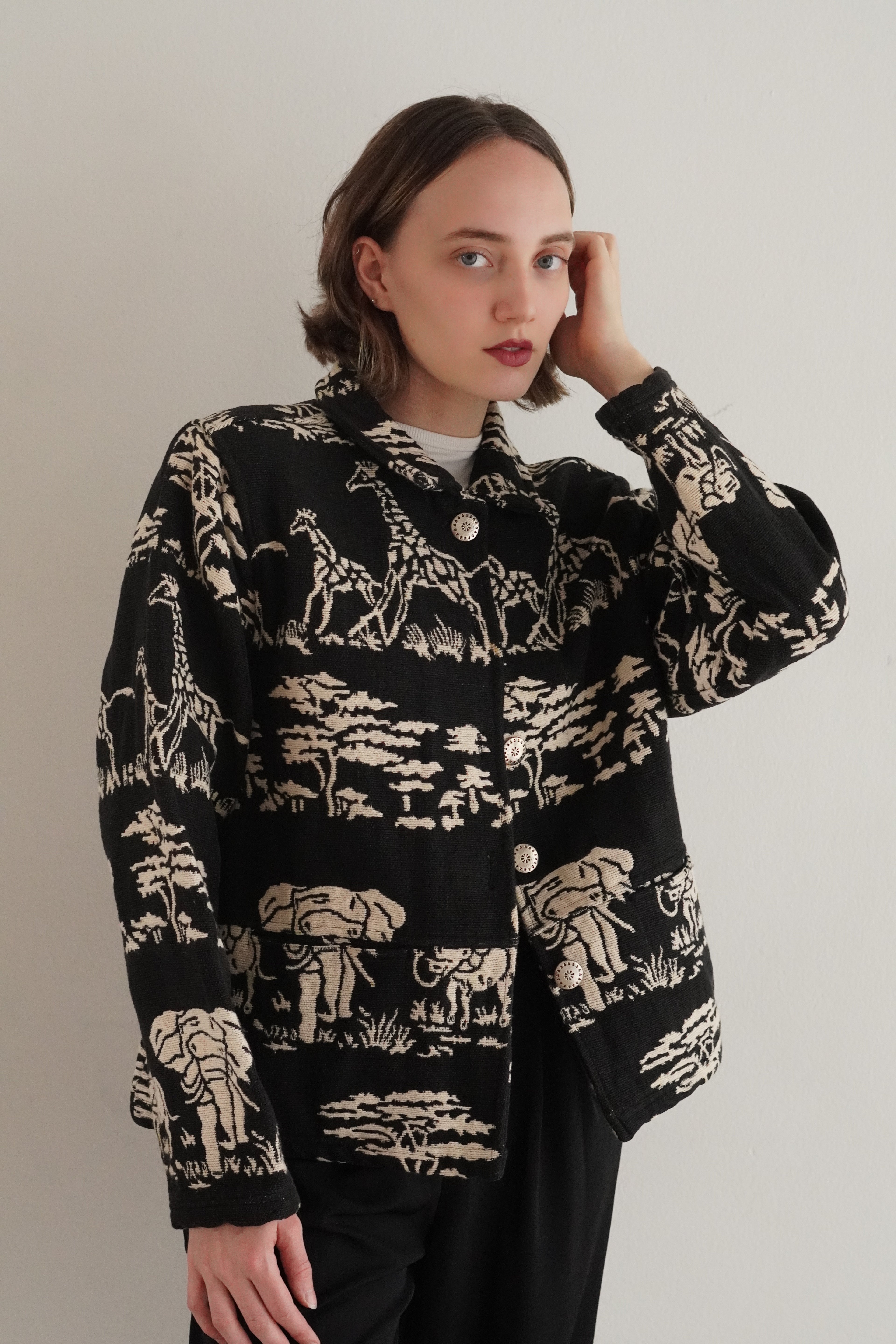 Chaqueta Vintage Safari Jacquard