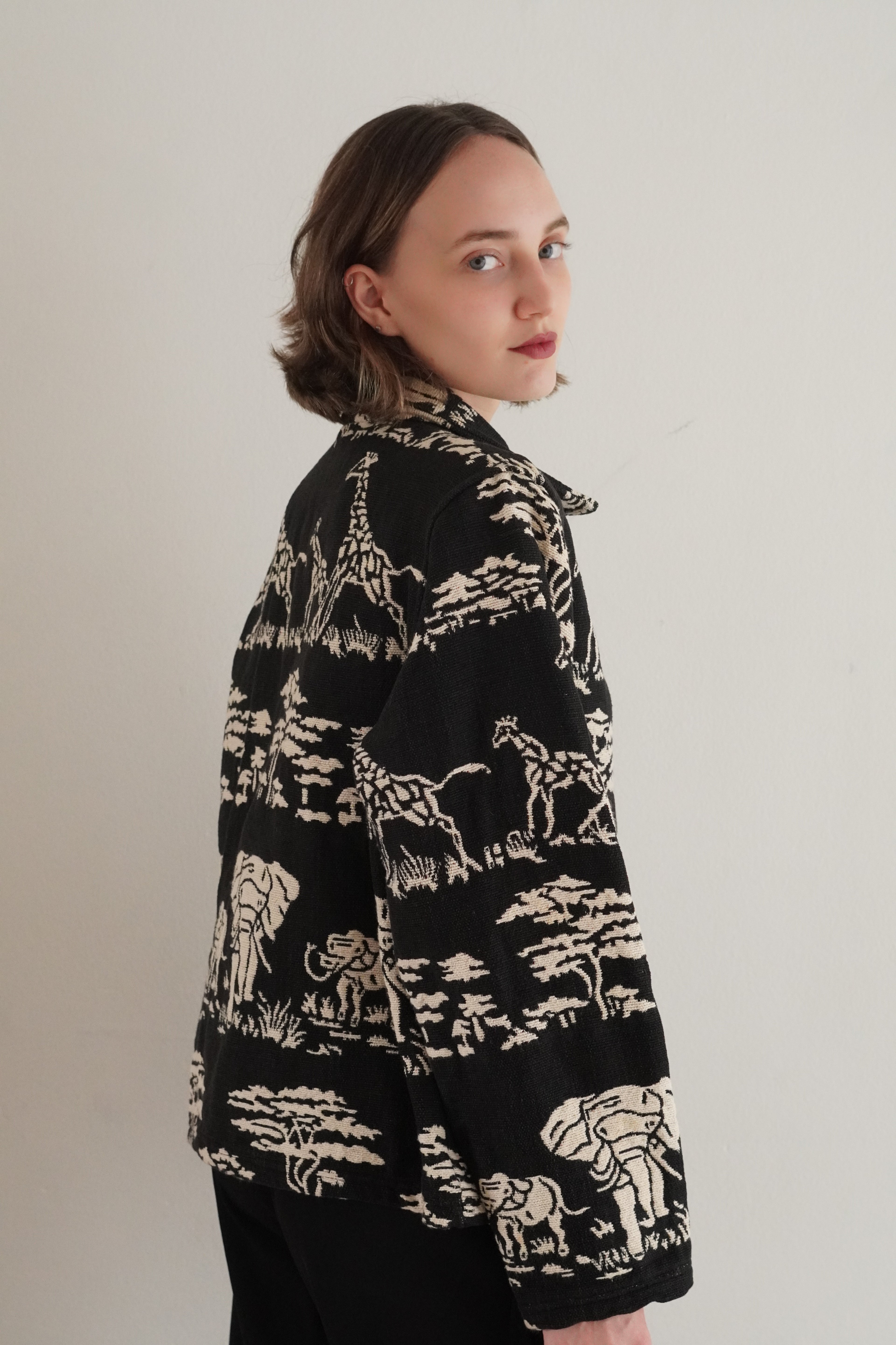 Chaqueta Vintage Safari Jacquard
