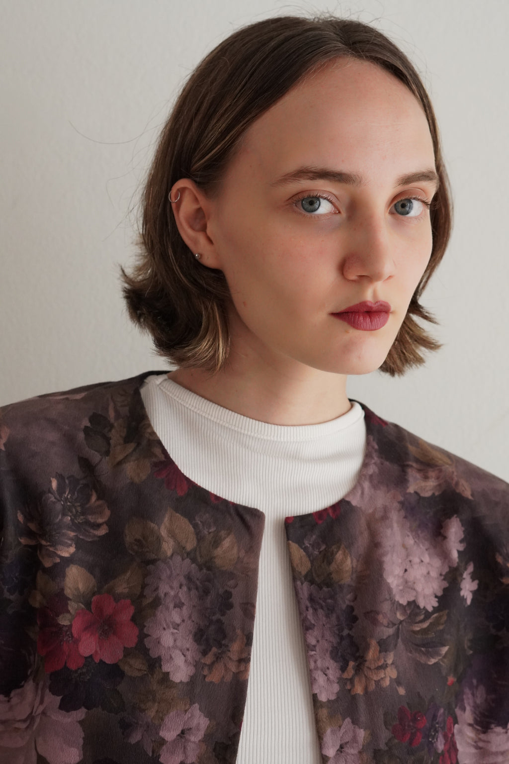 Blazer Corto Estampado Romántico