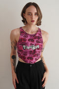 Top Vintage Estampado de Ojos