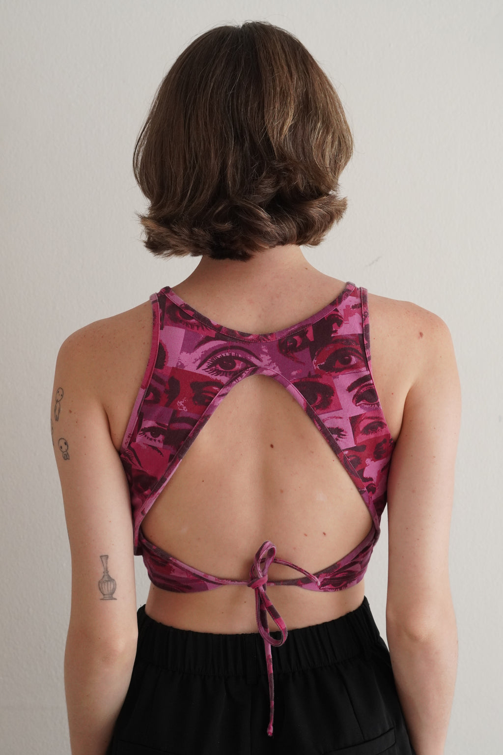 Top Vintage Estampado de Ojos