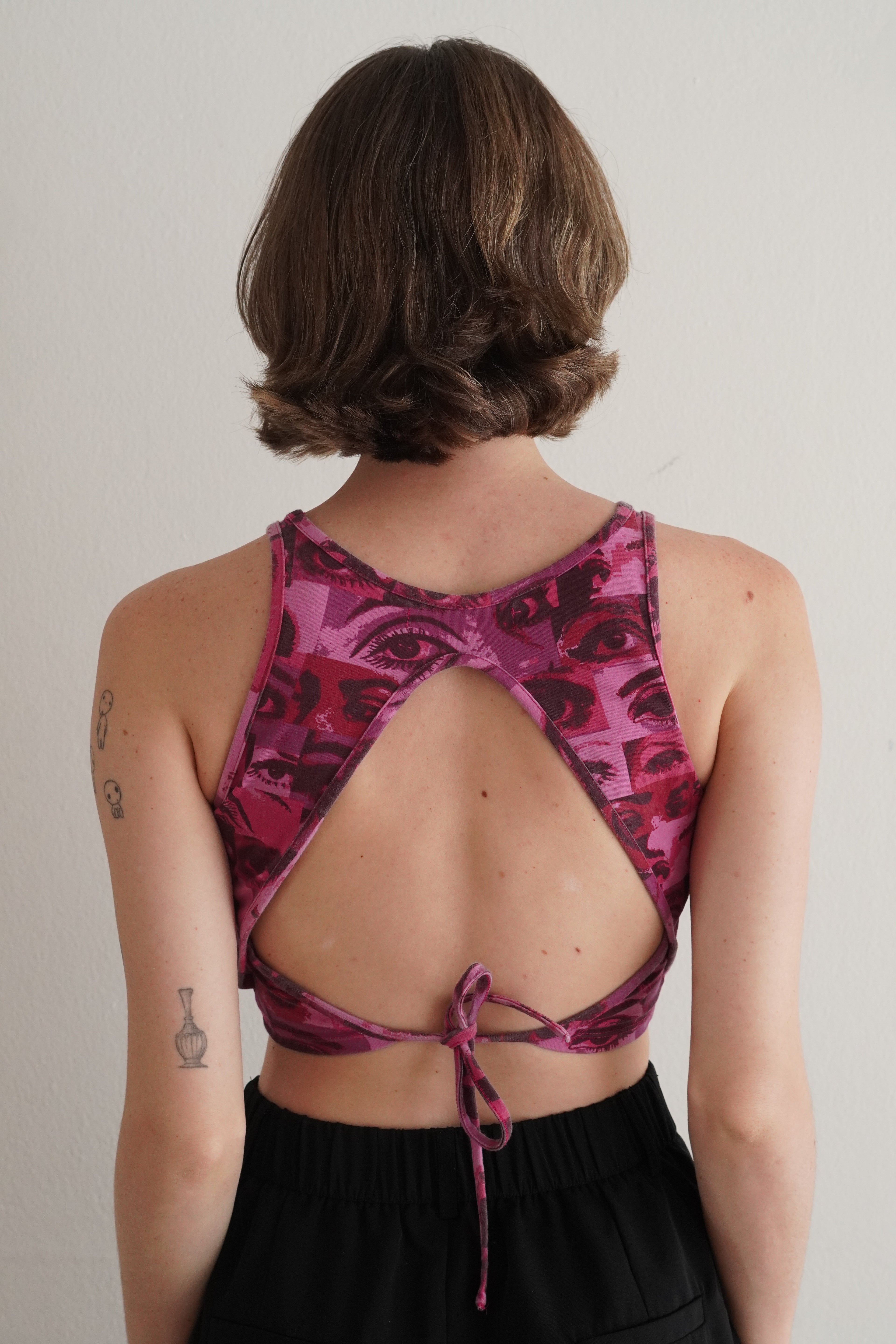 Top Vintage Estampado de Ojos