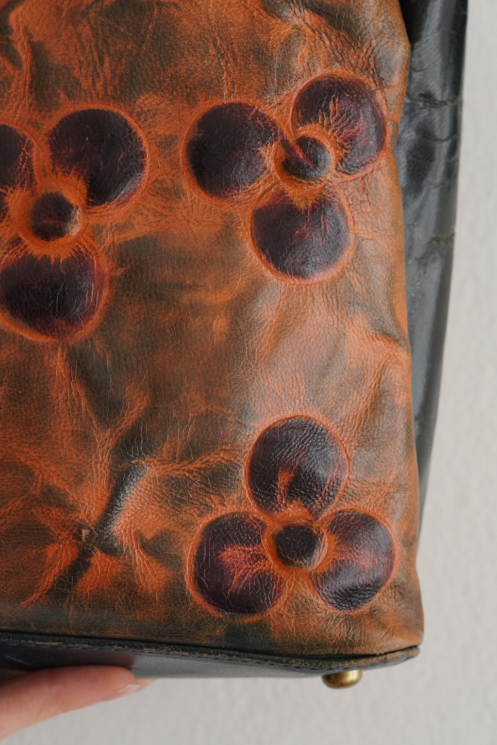 Bolso vintage de cuero genuino
