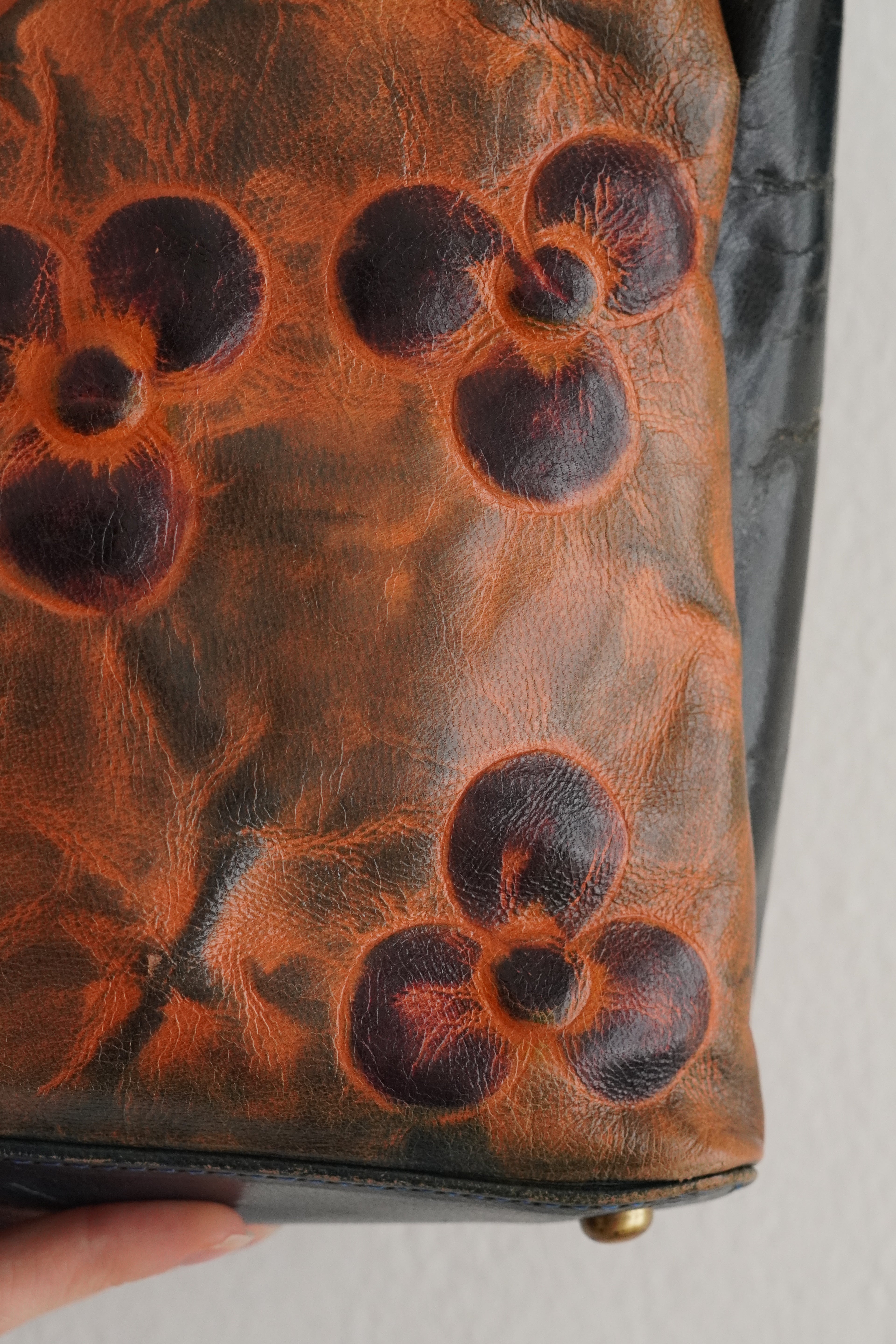 Bolso vintage de cuero genuino