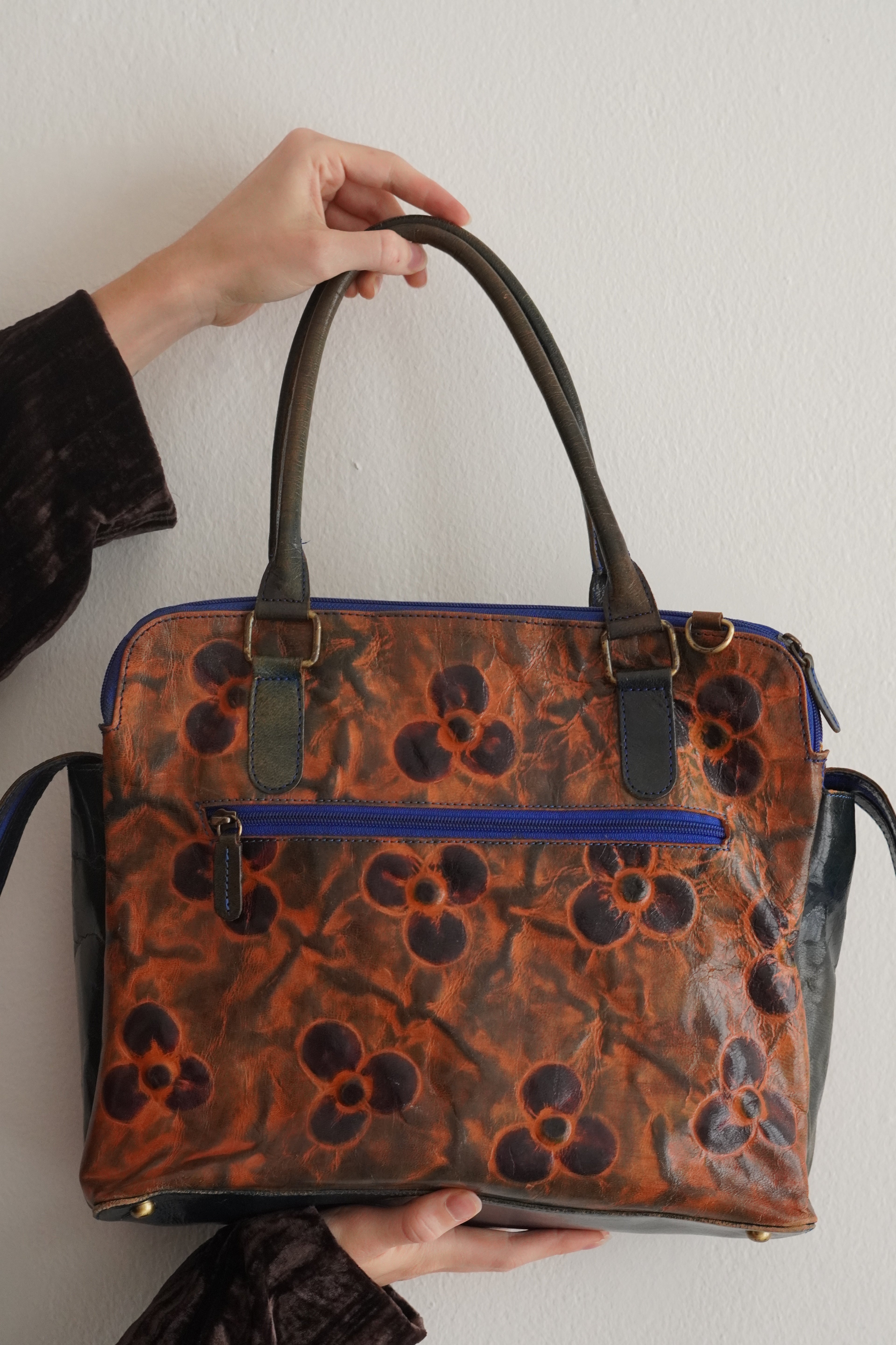 Bolso vintage de cuero genuino
