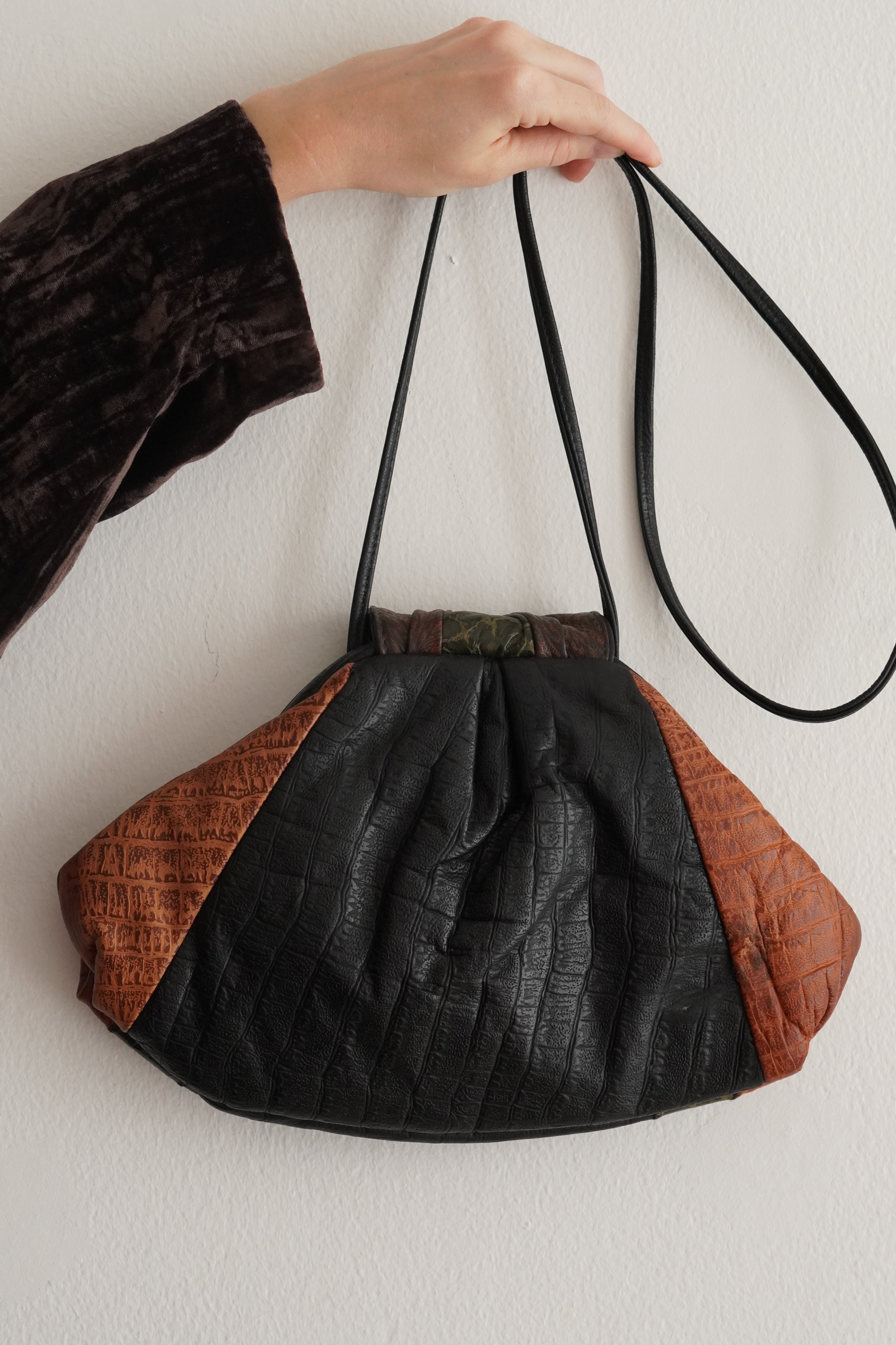 Cartera de Cuero Patchwork