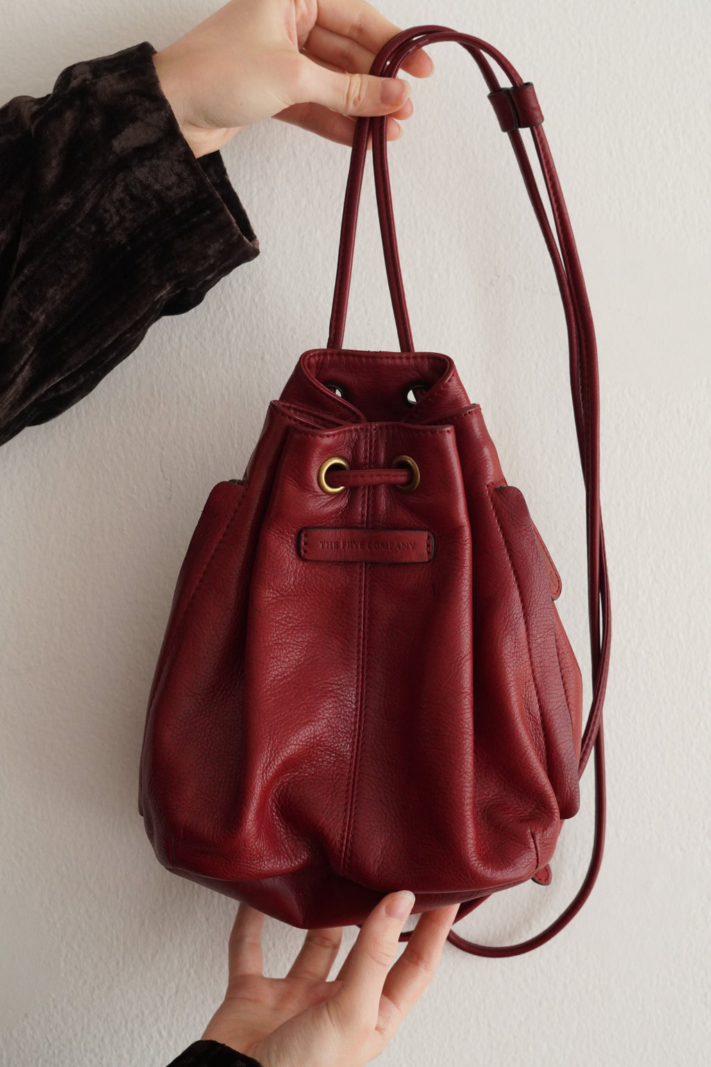 Bolso Bucket Vintage de Cuero
