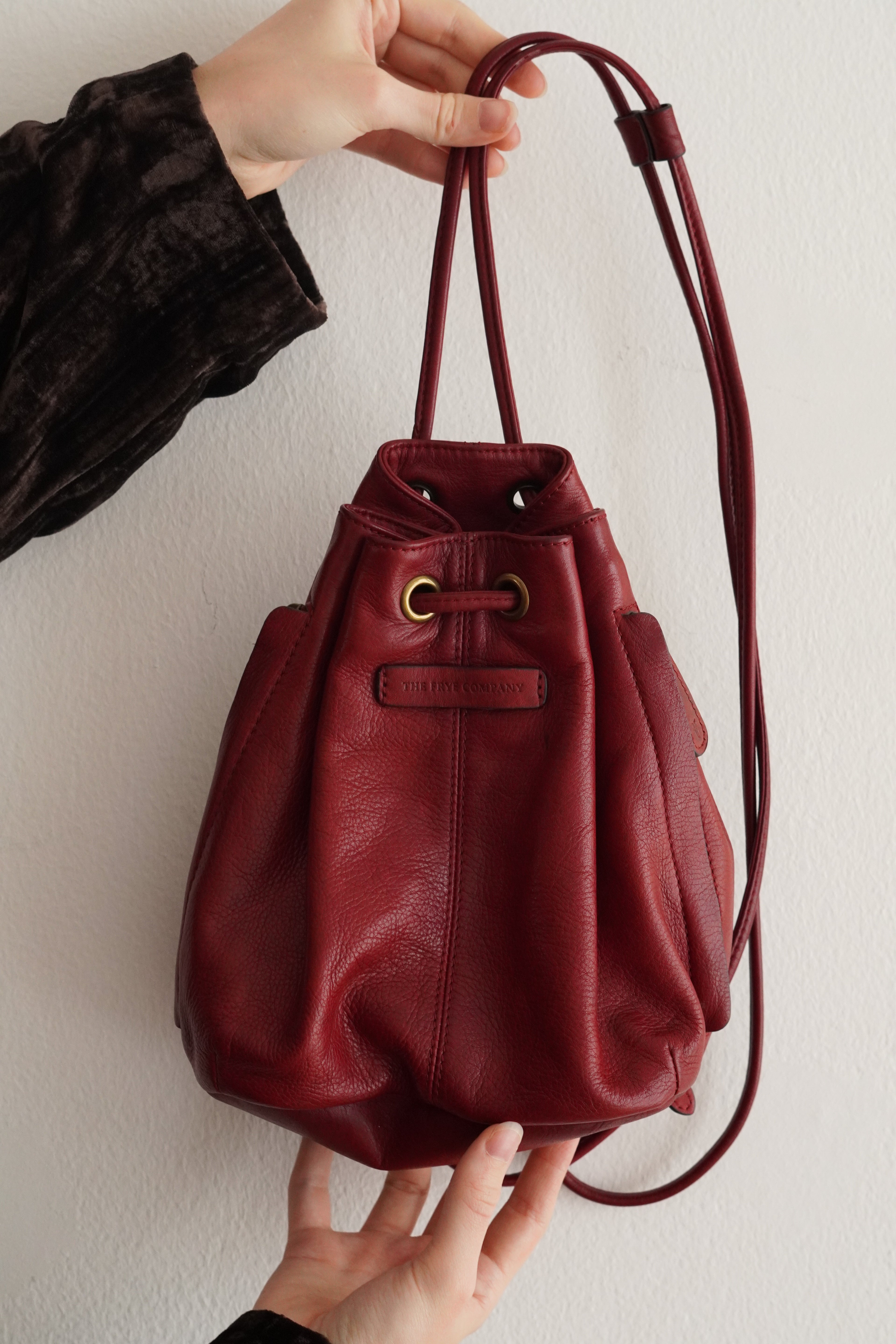 Bolso Bucket Vintage de Cuero