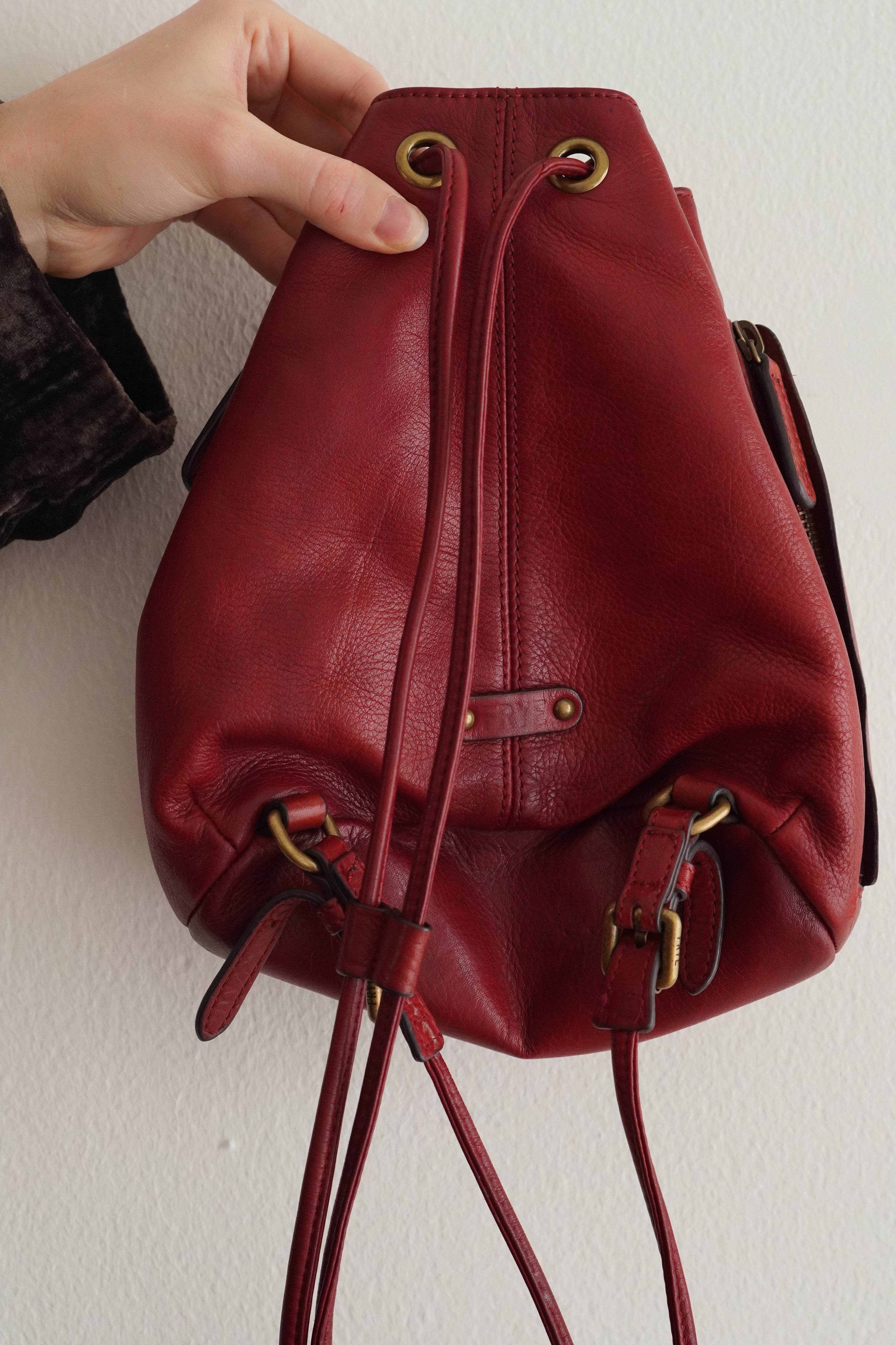 Bolso Bucket Vintage de Cuero