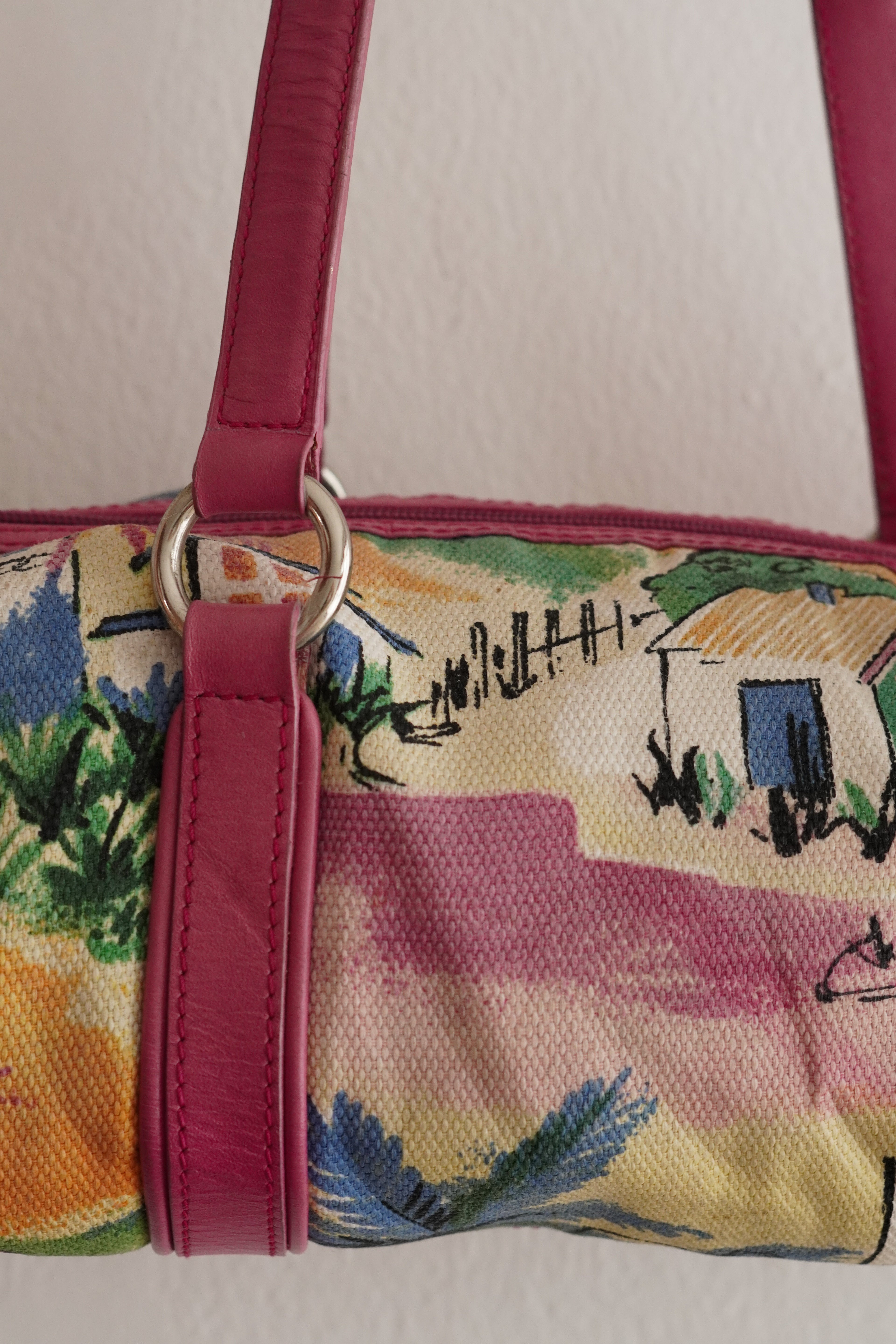 Bolso Vintage Tipo Baguette con Cuero