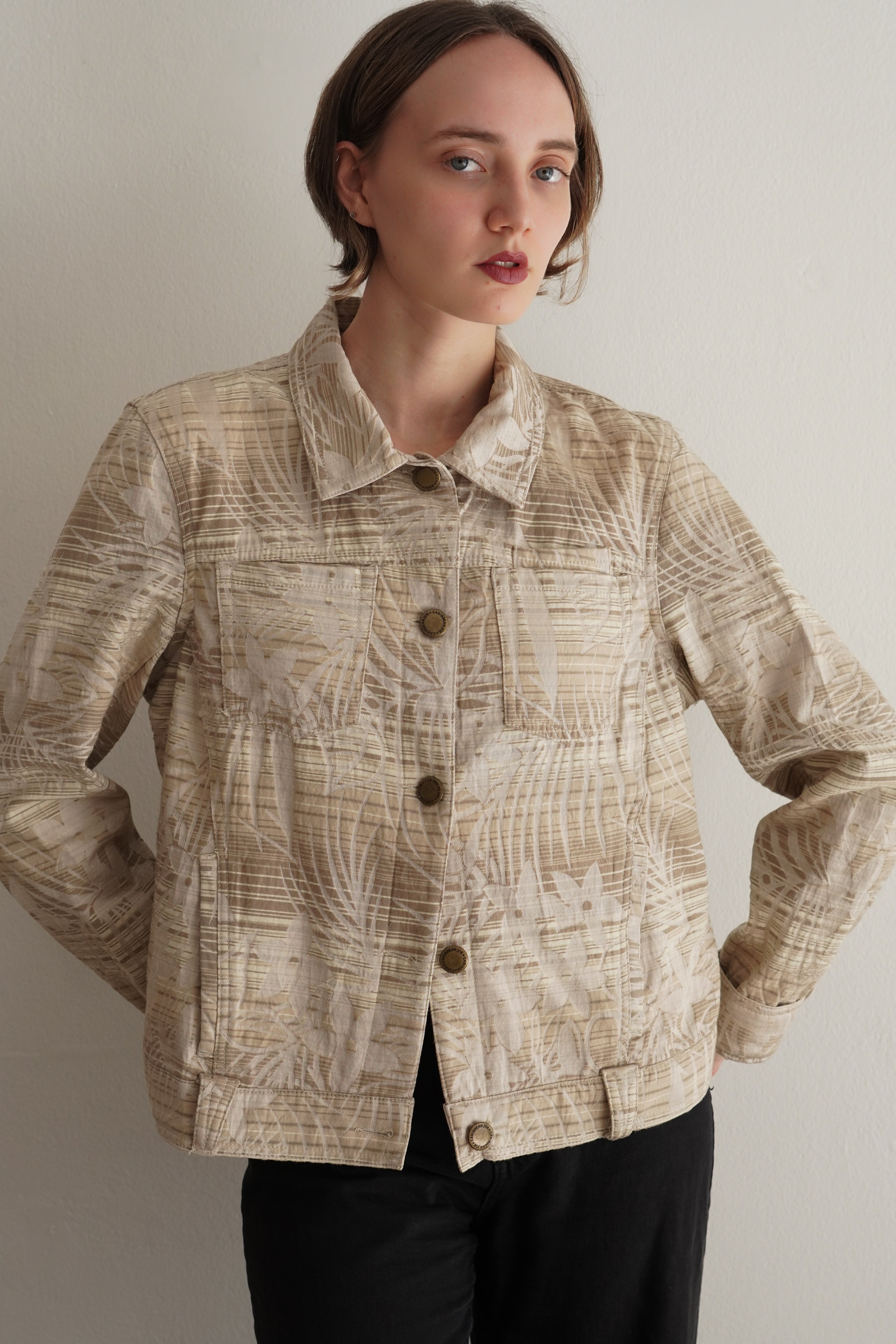 Jacket Con Estampado Botánico