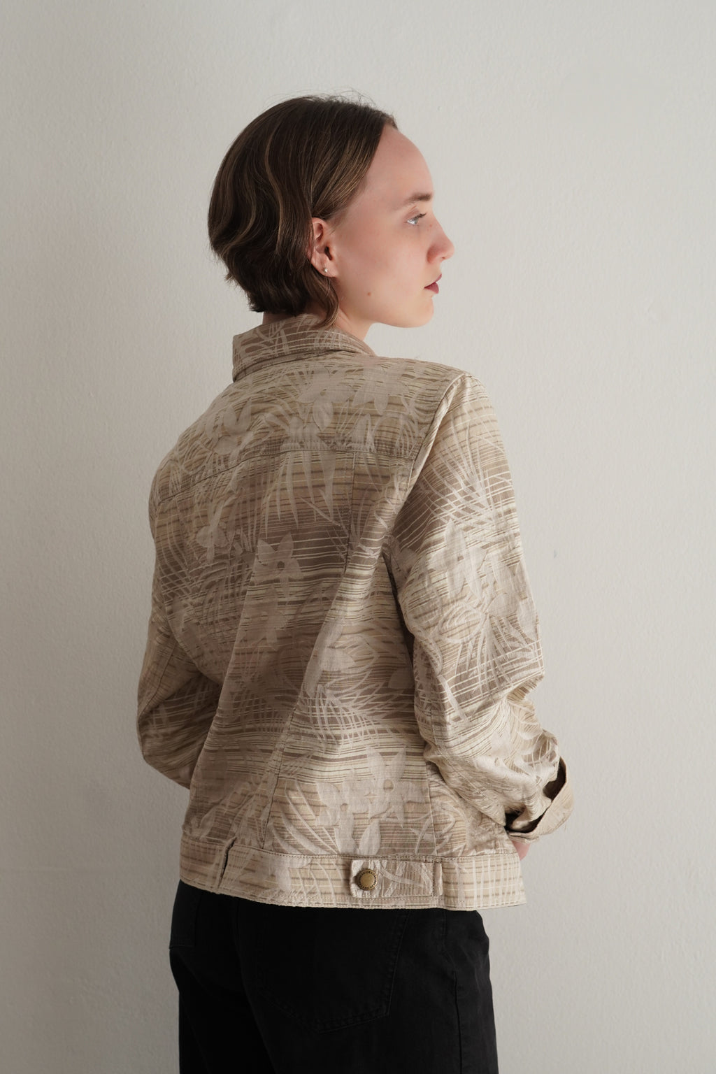 Jacket Con Estampado Botánico