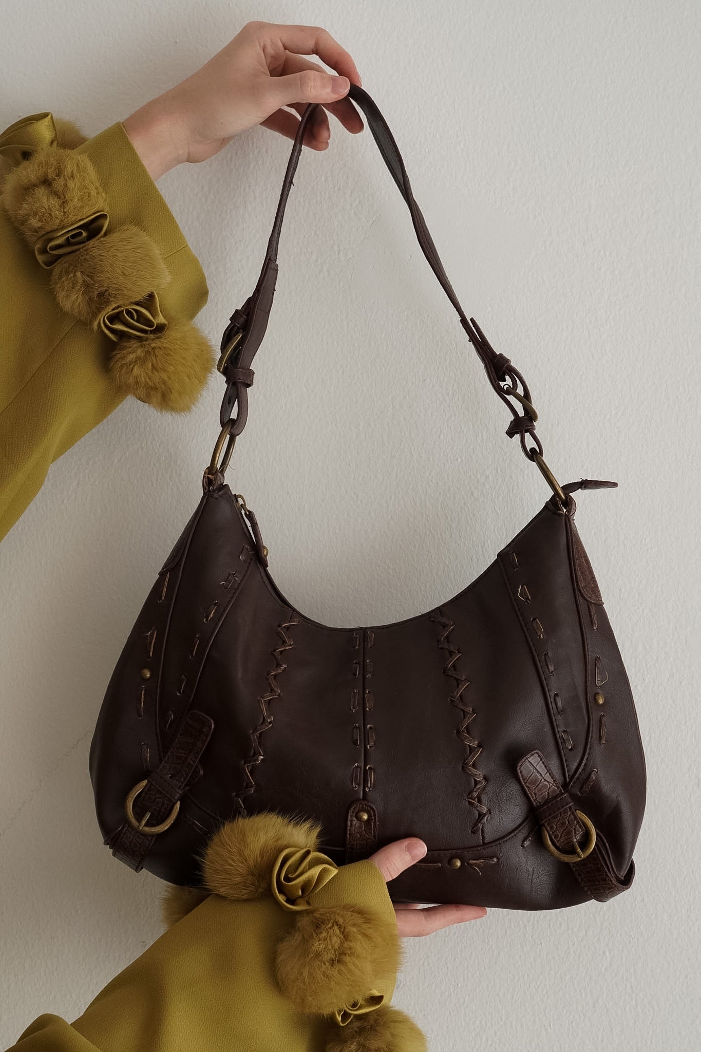 Cartera Western Vintage Café Oscuro