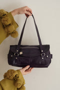 Cartera Morada Detalles Plateados