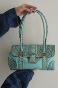Cartera Liz Claiborne Turquesa Snake Print