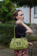Cartera Lexi Bloom Verde Con Hebilla Statement