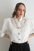 Blusa Victoriana Vintage Con Encaje